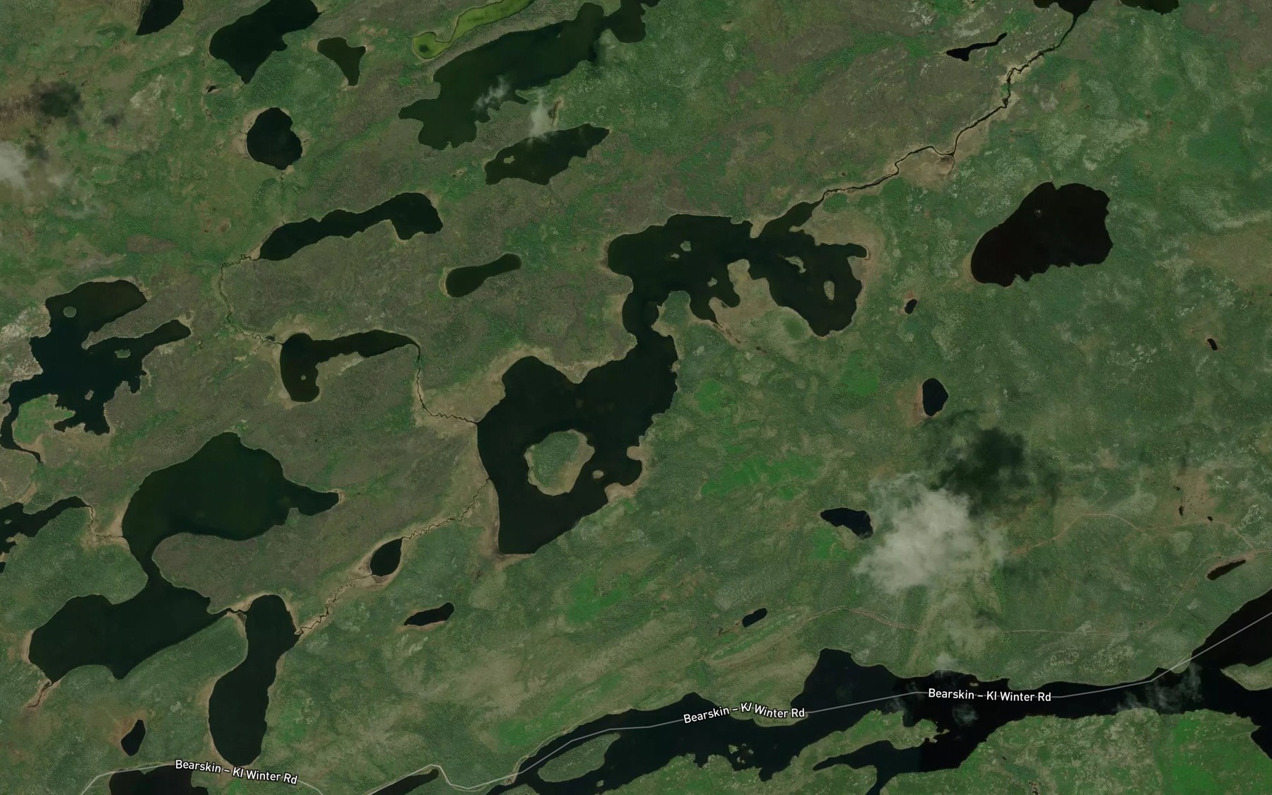 Satellite map of the Peliti Lake