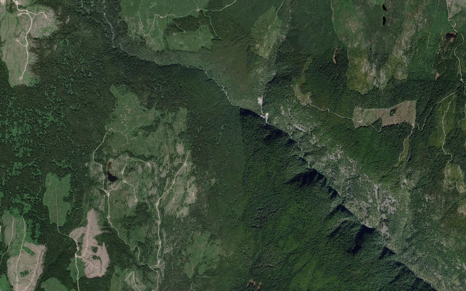Satellite map of the Lindsay Creek
