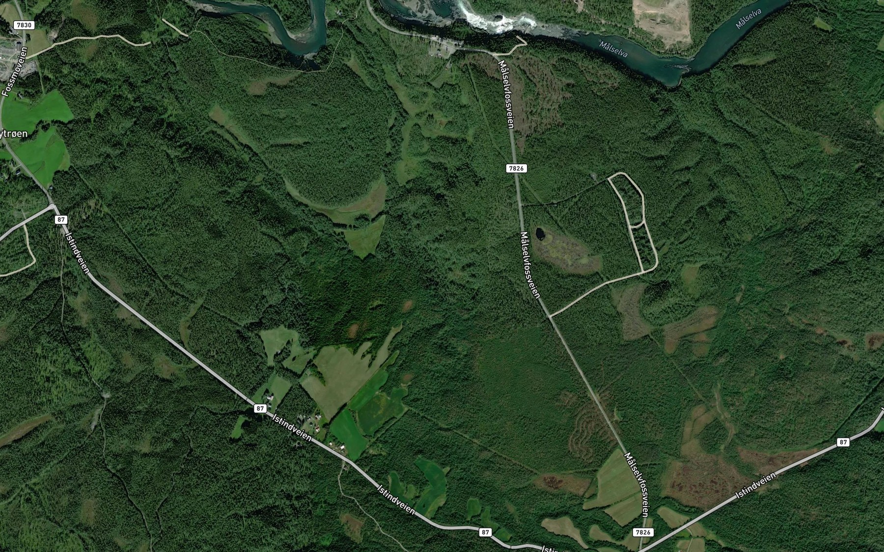 Satellite map of the Leirfallbekken