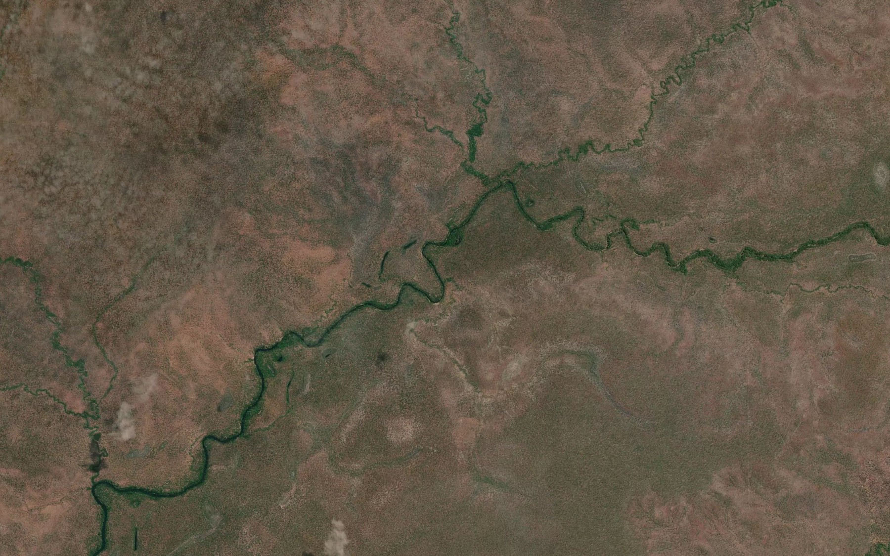 Satellite map of the Brown Creek