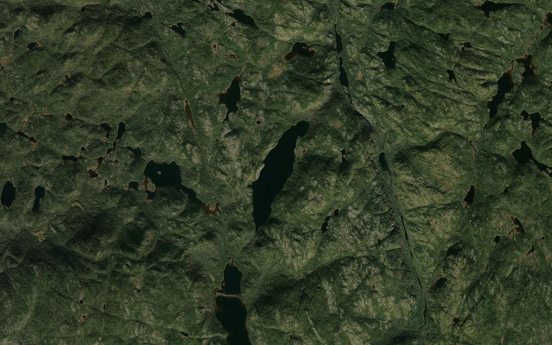 Satellite map of the Lac Tetu