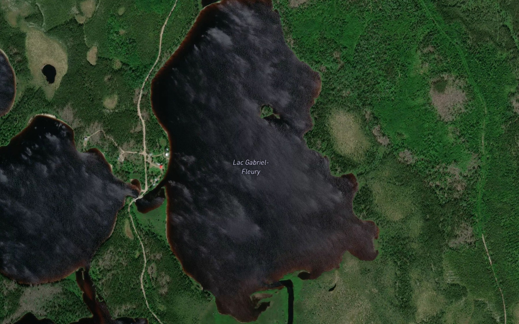 Satellite map of the Lac Gabriel-Fleury