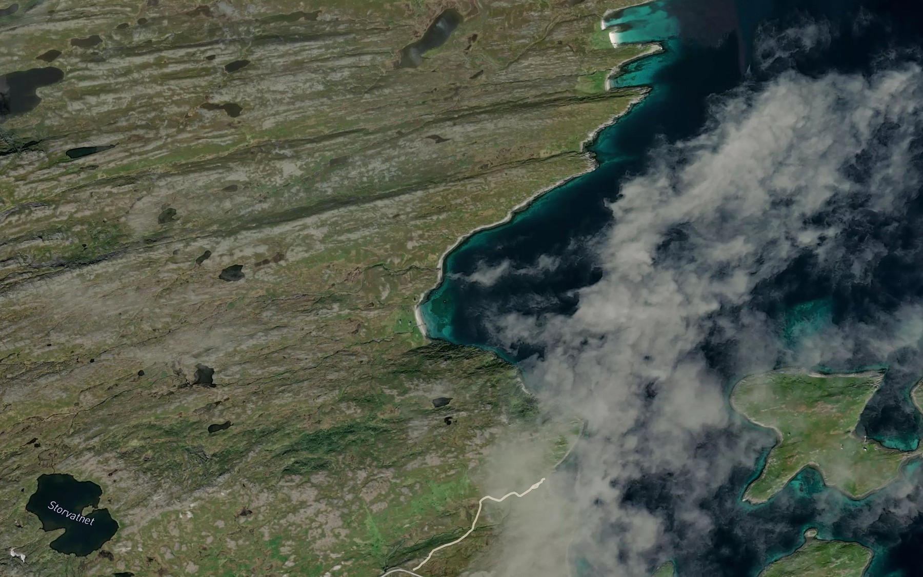 Satellite map of the Storbukta