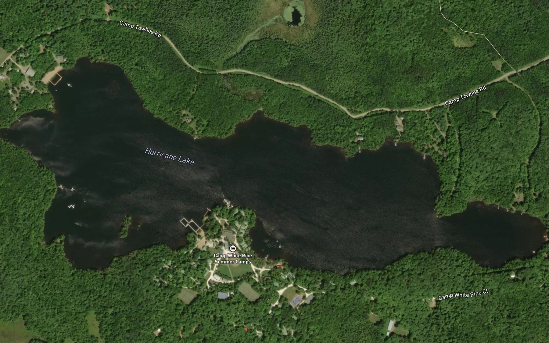 Satellite map of the Hurricane Lake