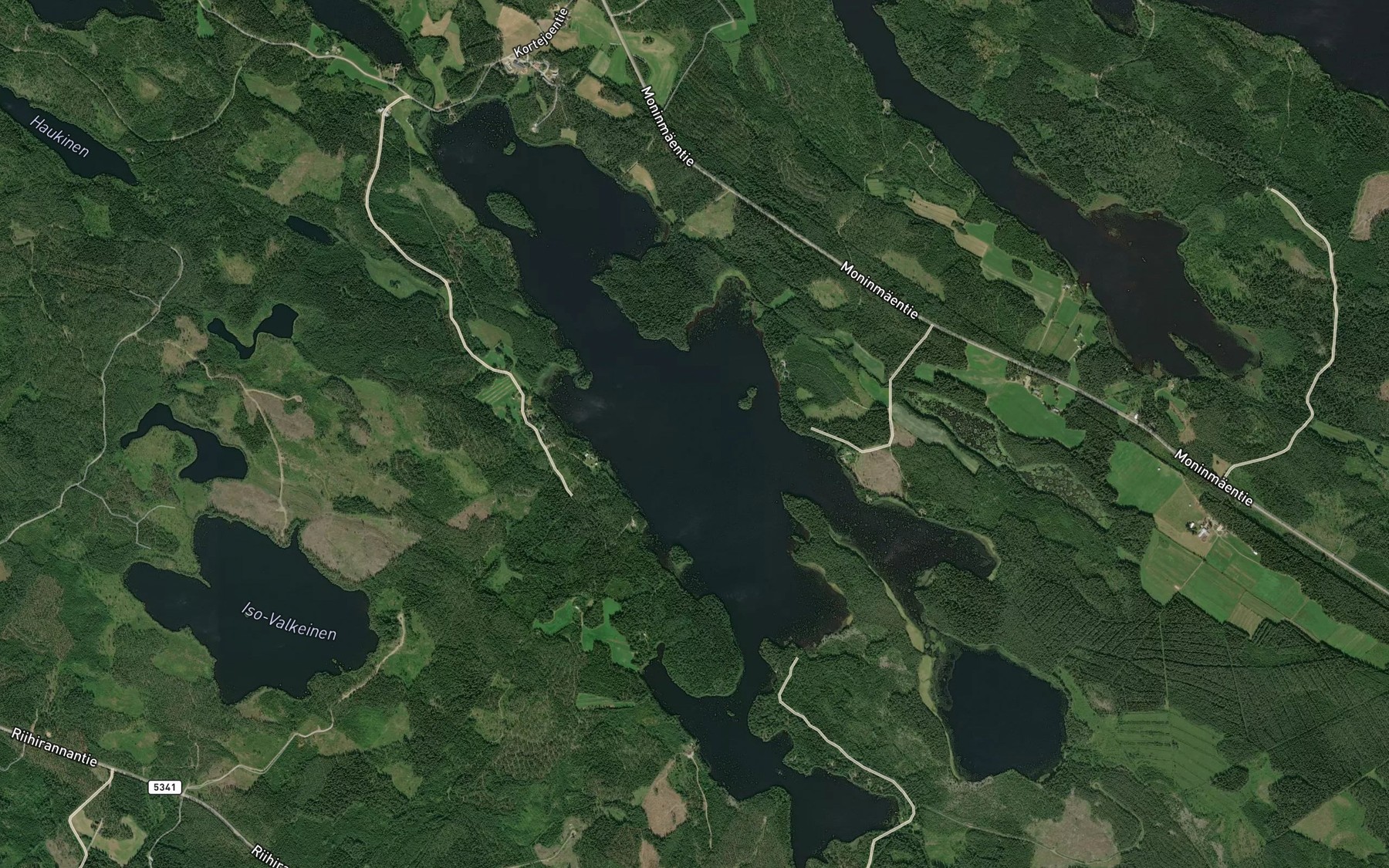 Satellite map of the Kiesimajarvi