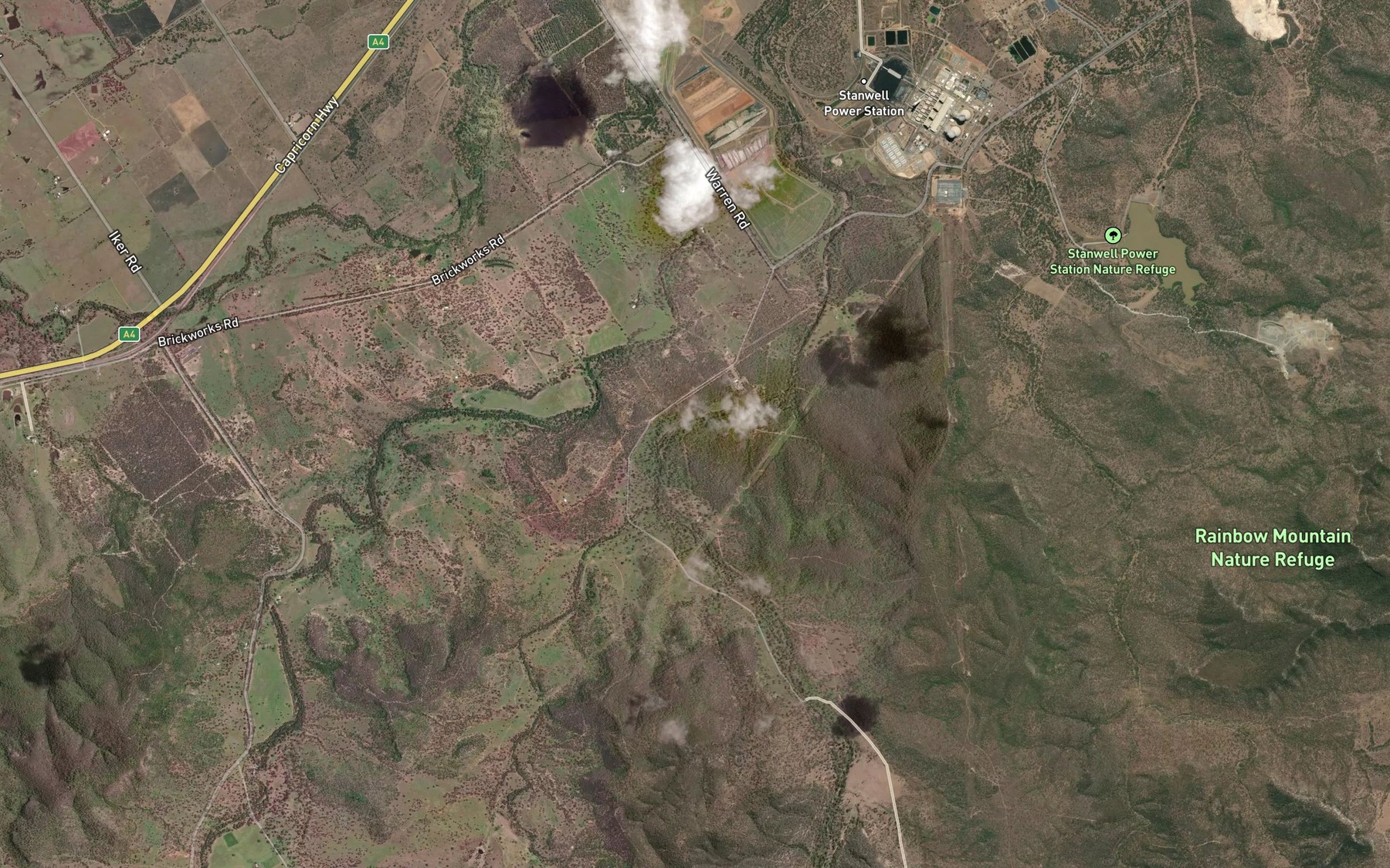 Satellite map of the Copper Creek