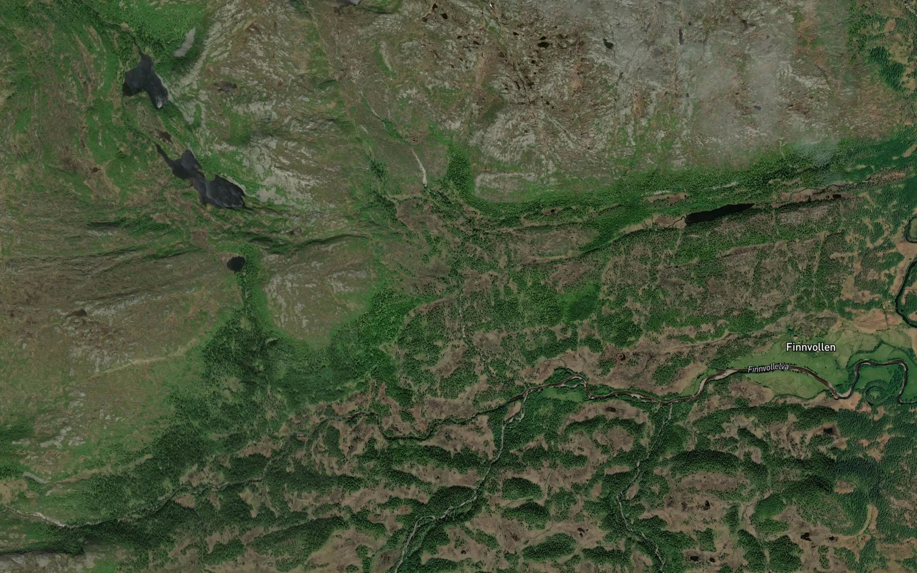 Satellite map of the Stornesbekken
