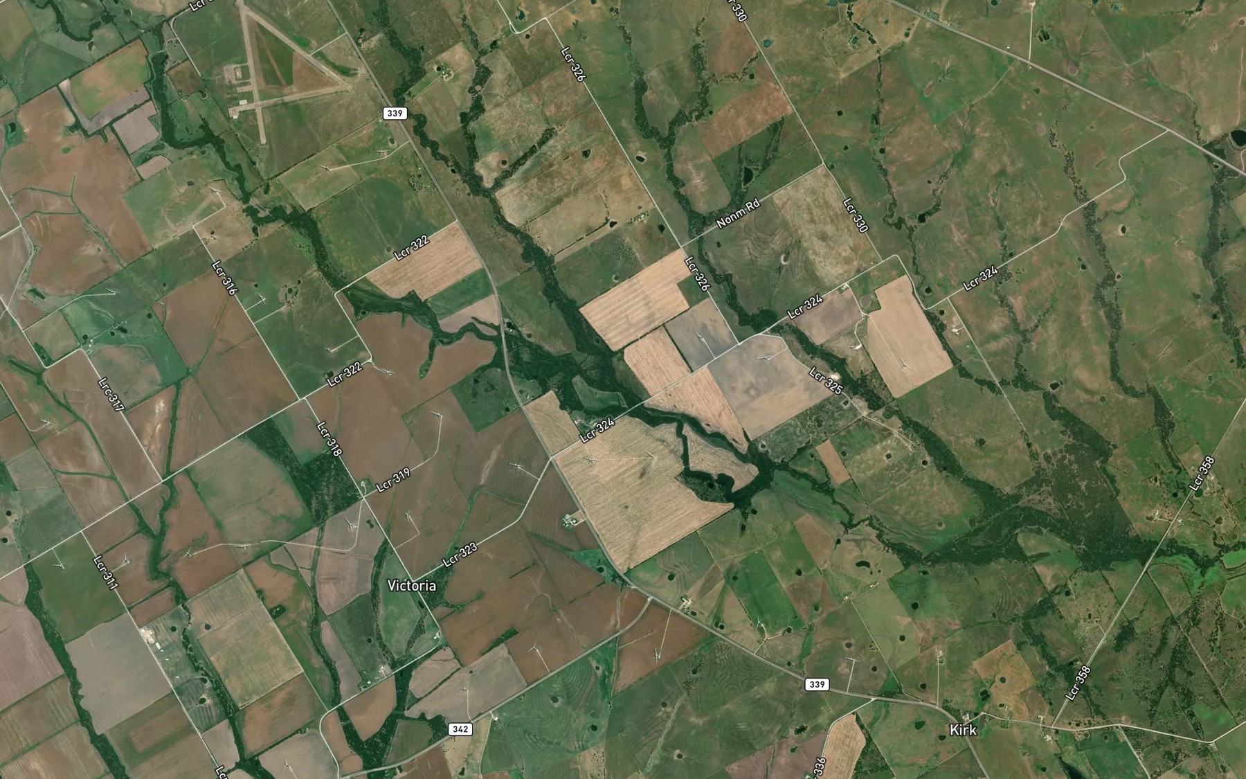 Satellite map of the Barger Branch