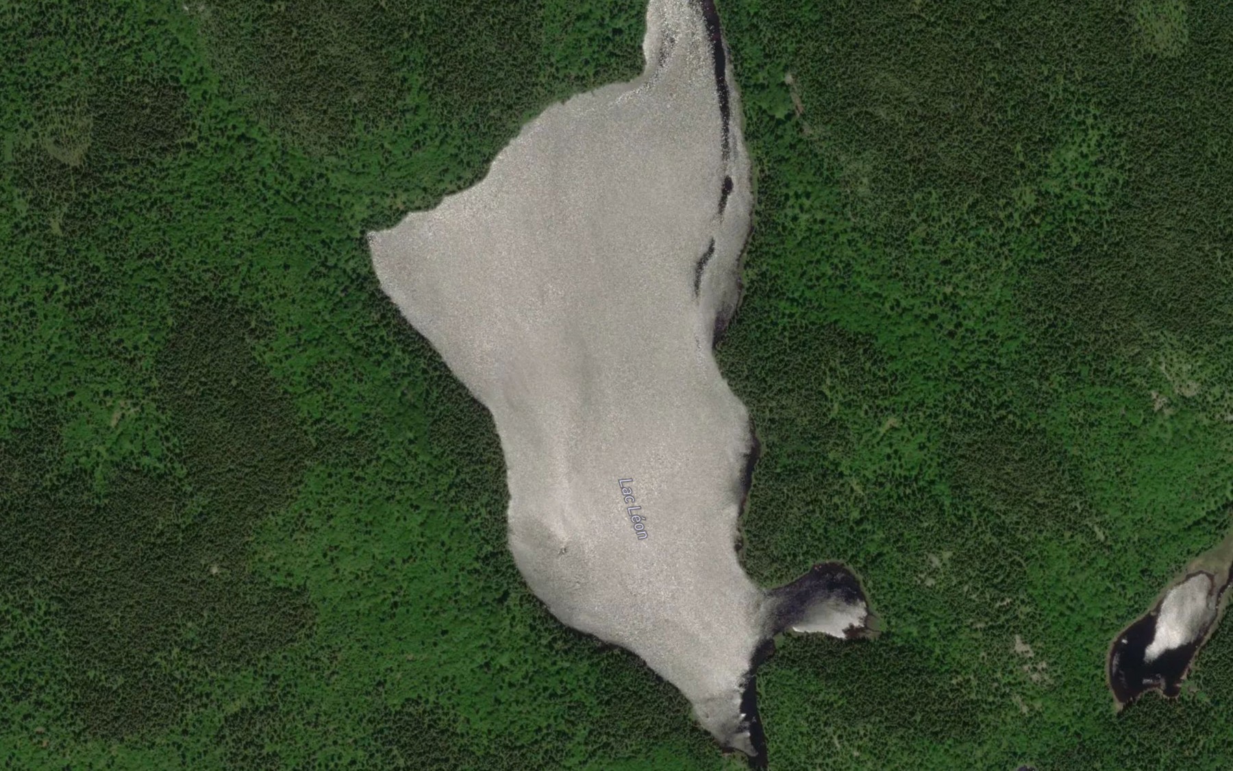 Satellite map of the Lac Leon