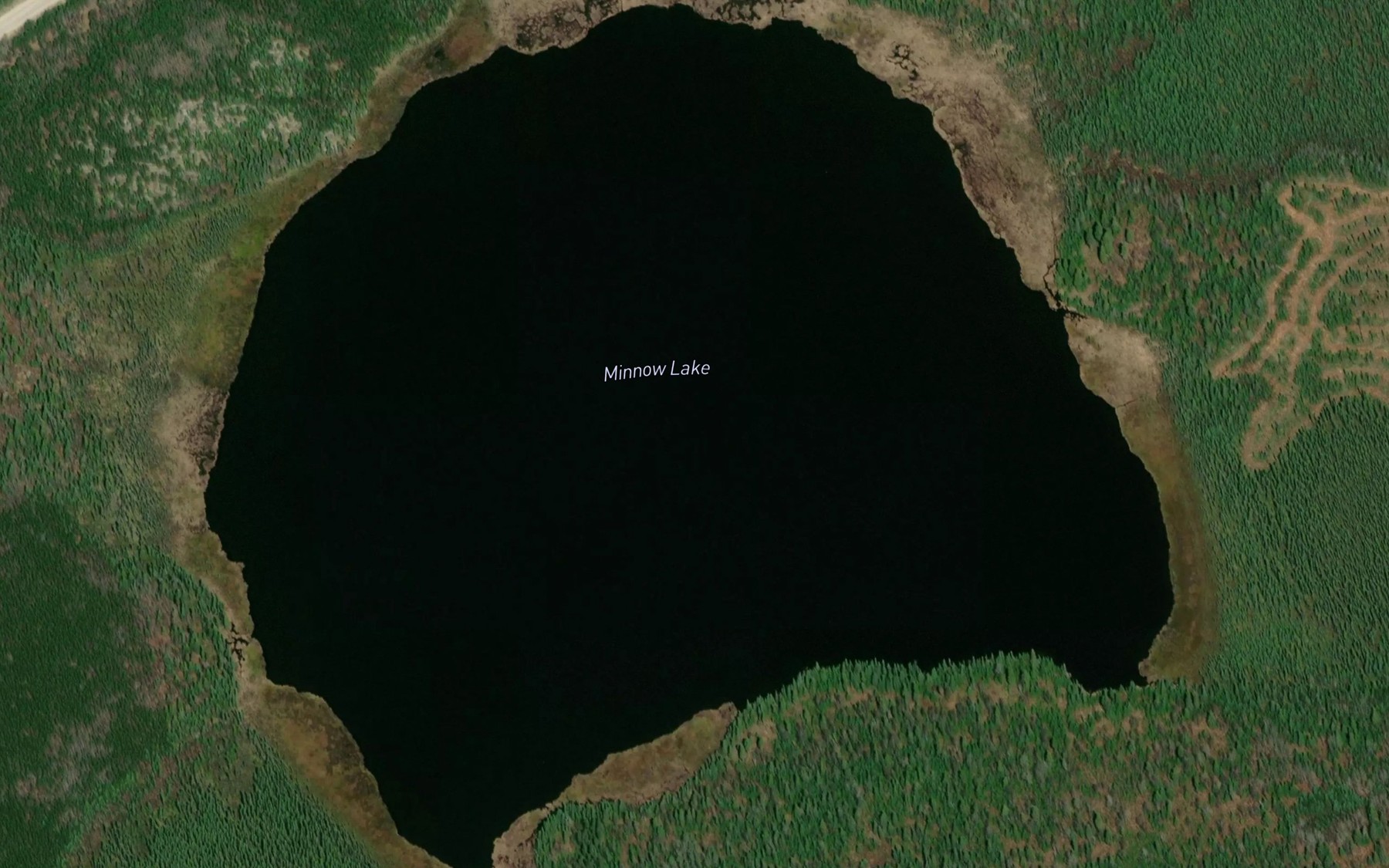 Satellite map of the Minnow Lake