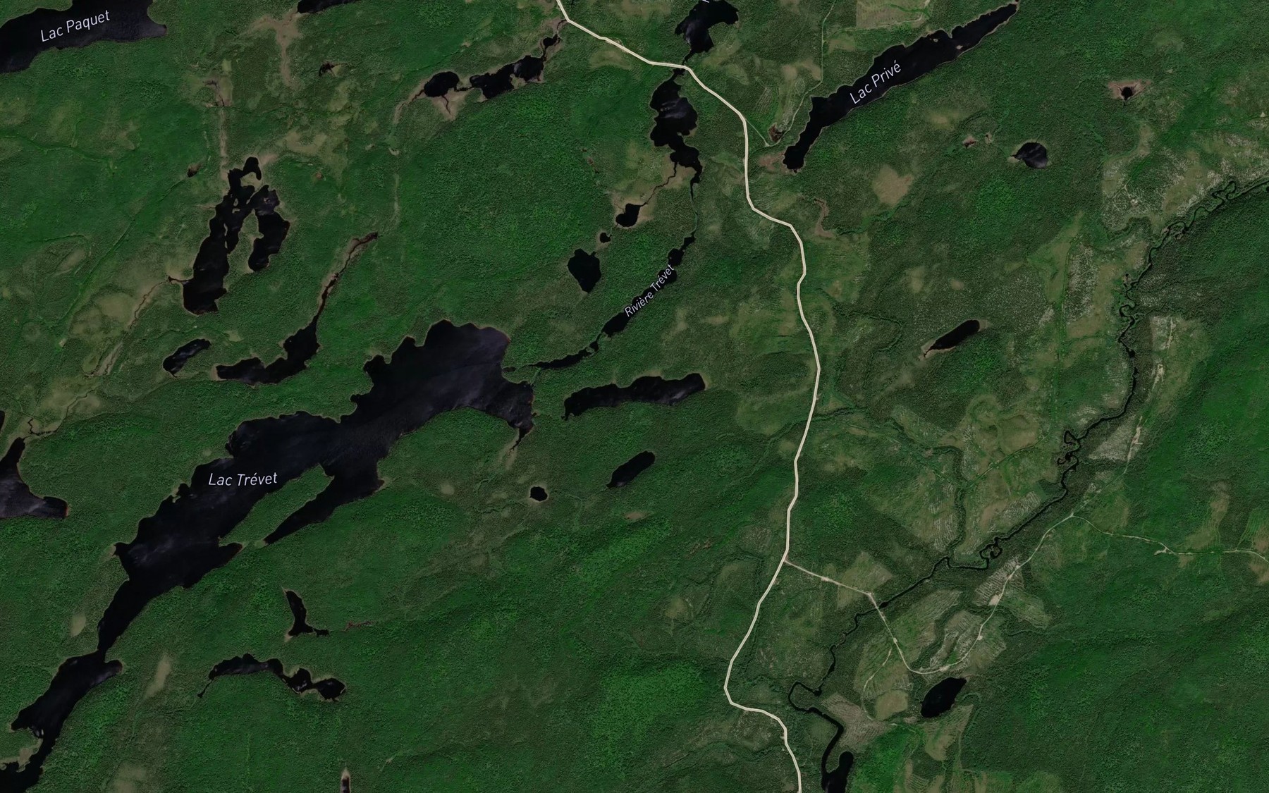 Satellite map of the Lac Jacques