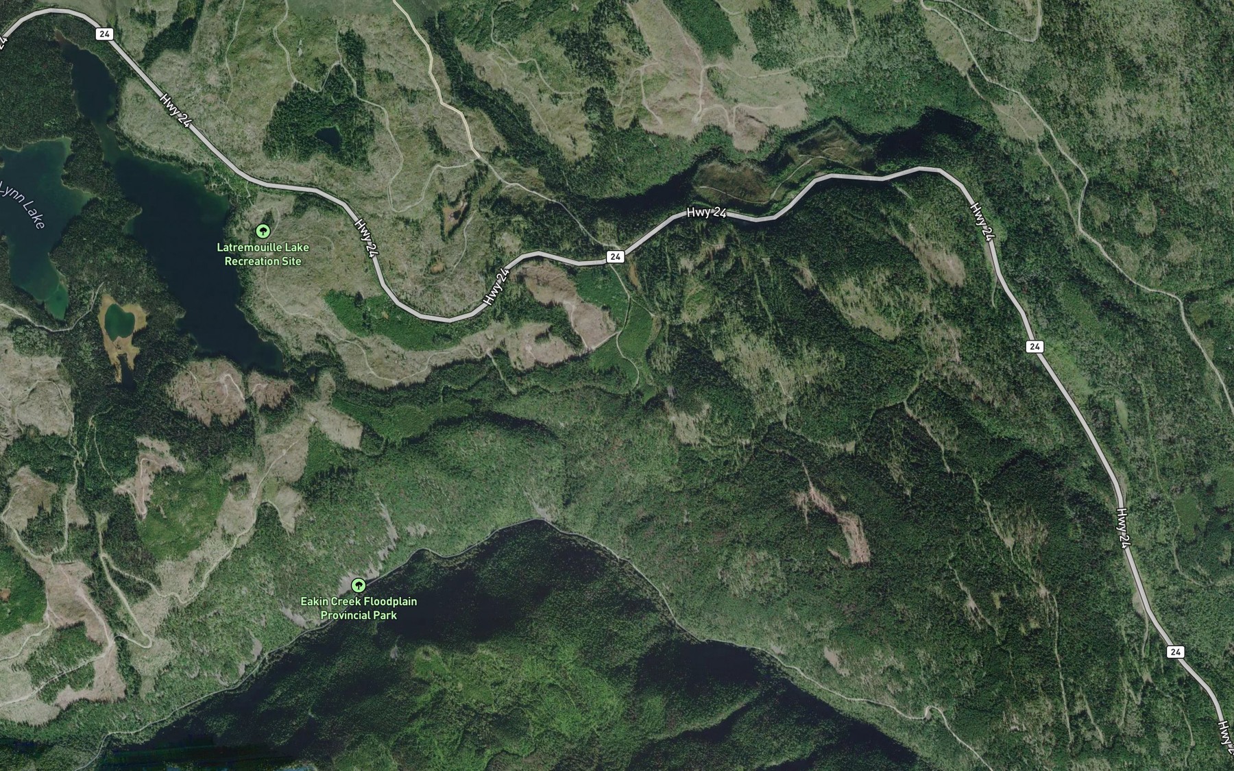 Satellite map of the Latremouille Creek