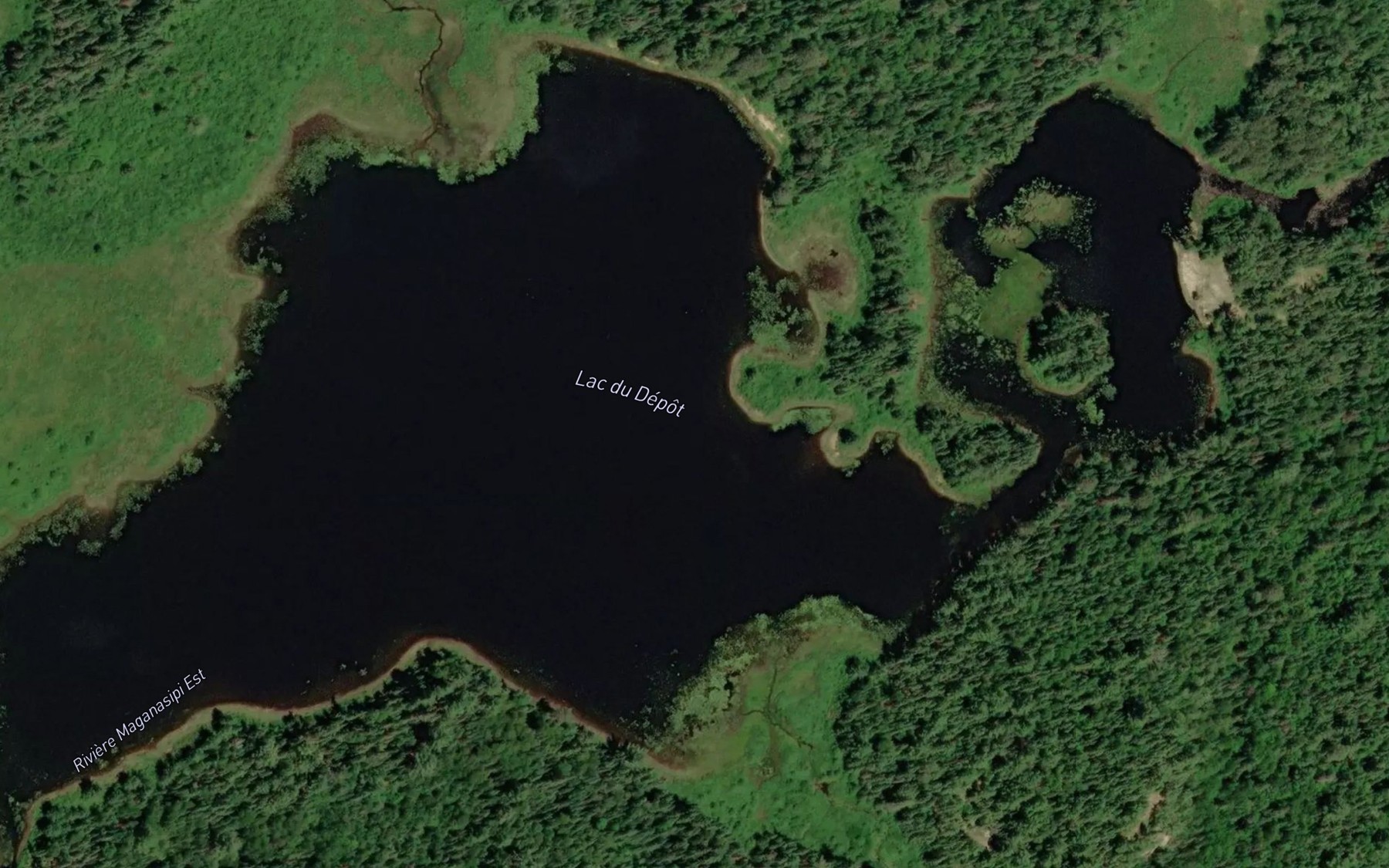 Satellite map of the Lac du Depot