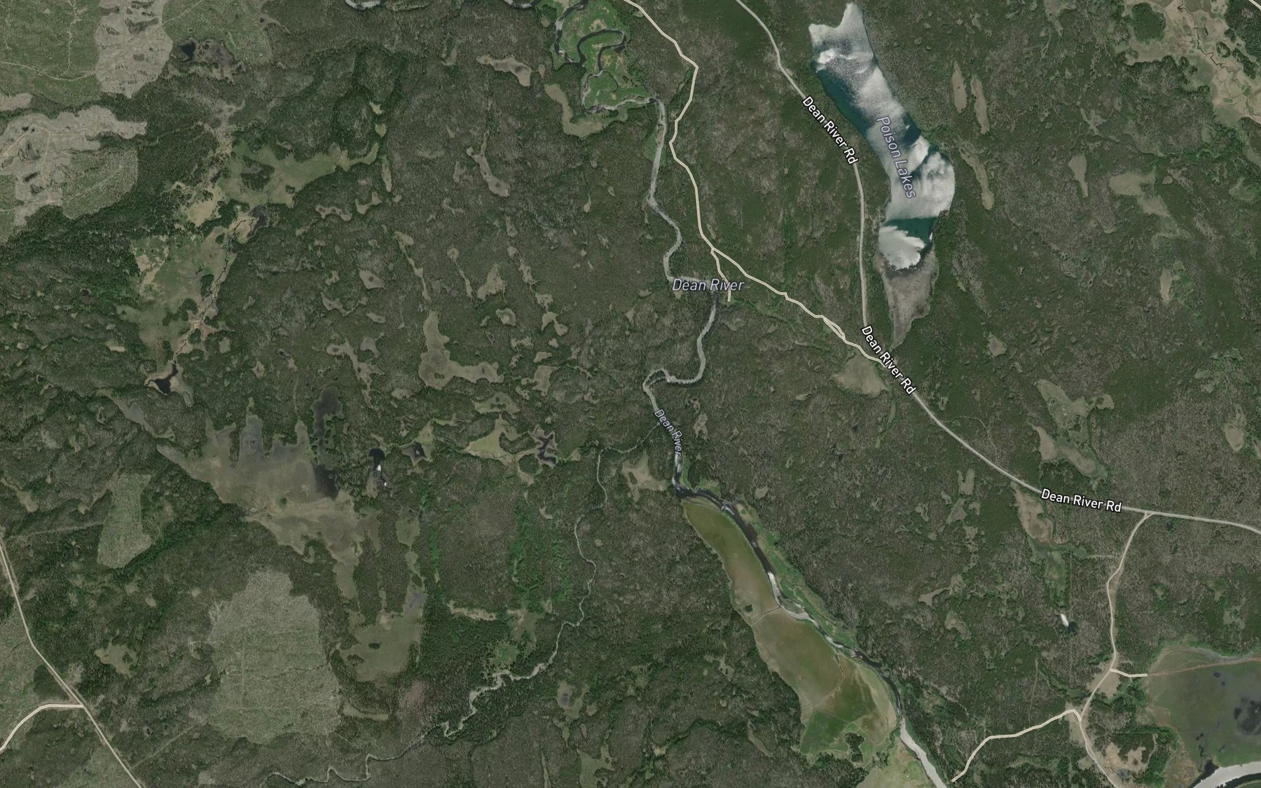 Satellite map of the Tusulko River