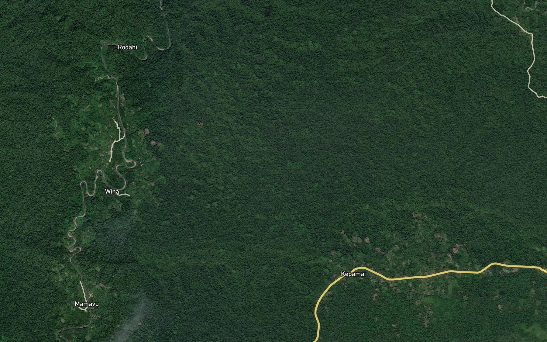 Satellite map of the Barren Creek