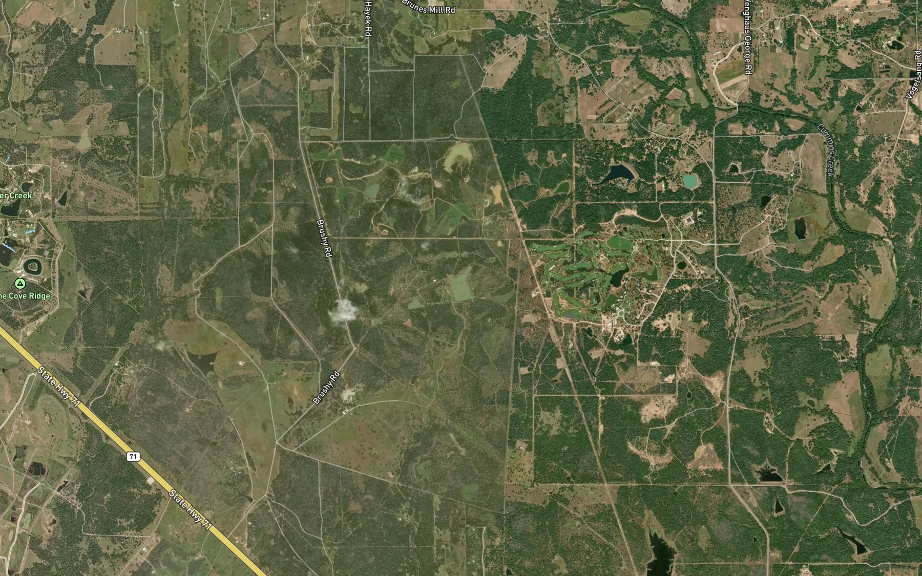 Satellite map of the Cullen Lake