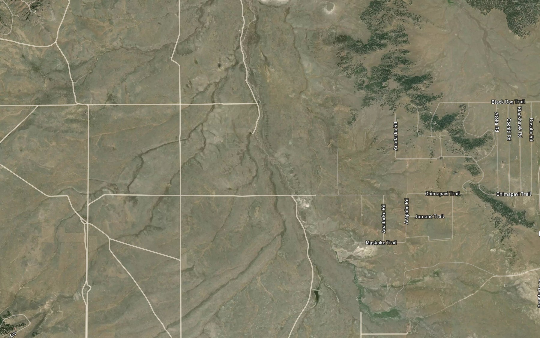 Satellite map of the Sanford Ditch