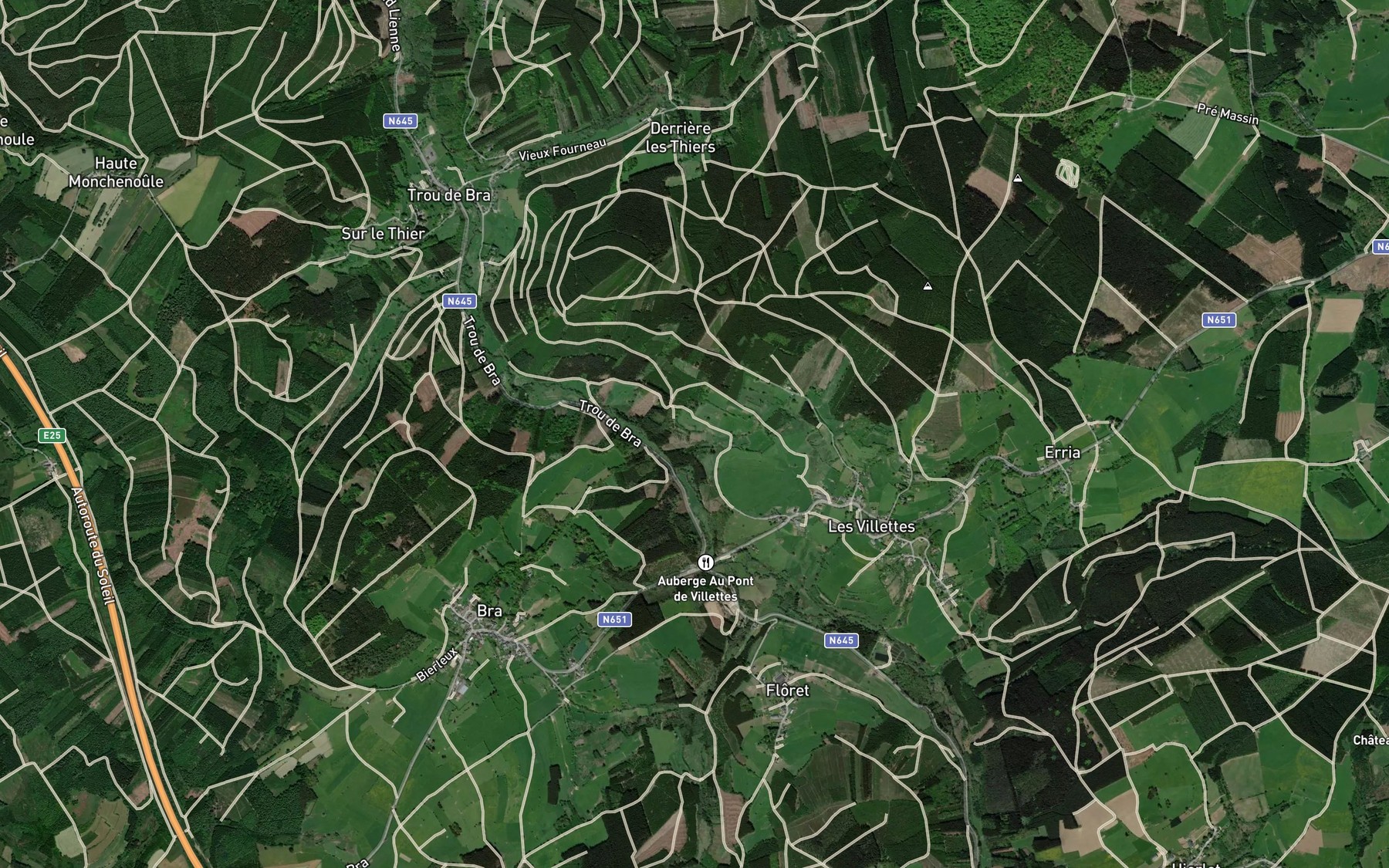 Satellite map of the Groumont
