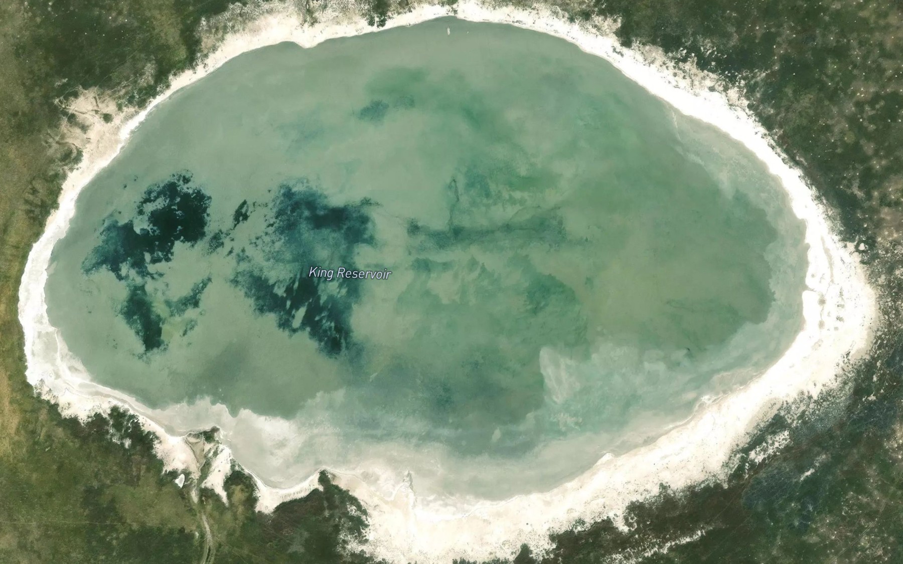 Satellite map of the King Reservoir