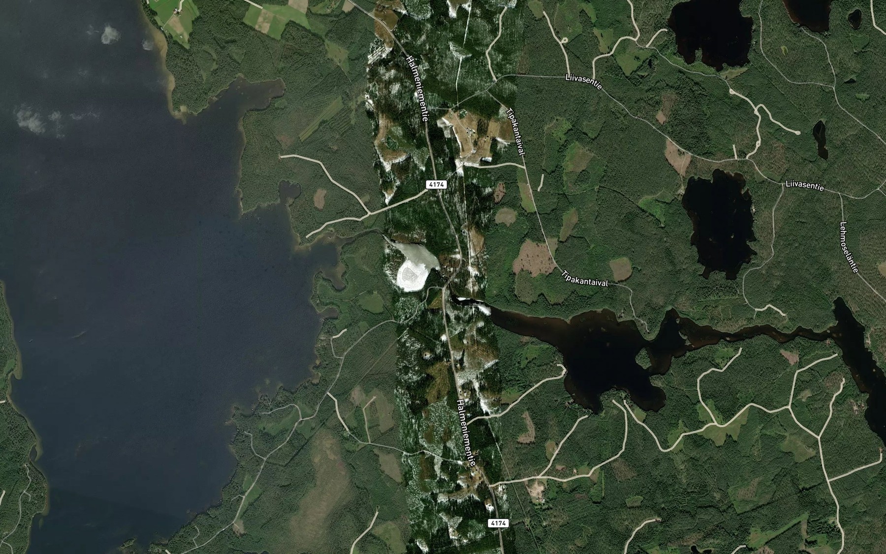 Satellite map of the Puhinkoski