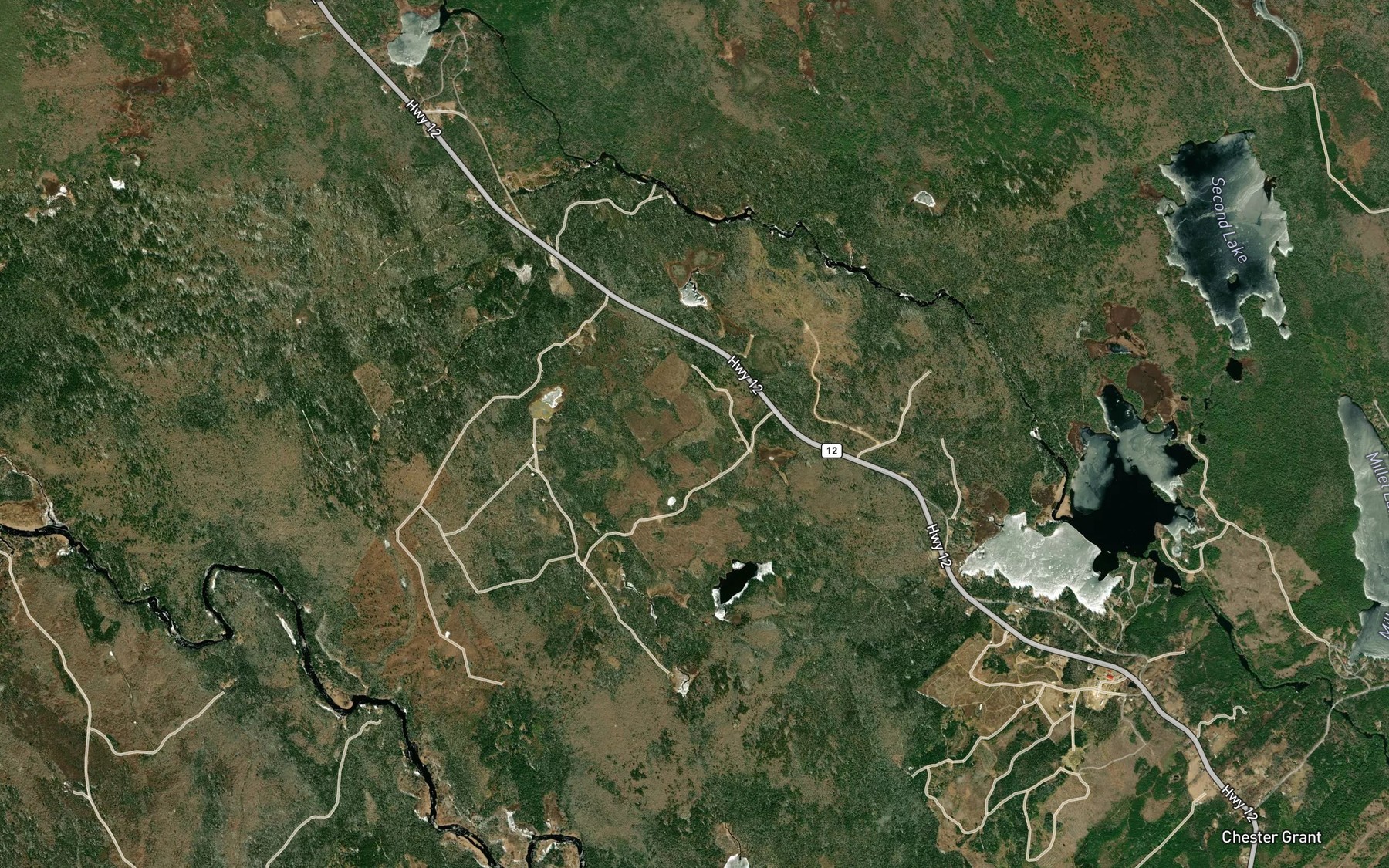 Satellite map of the Snyder Pond
