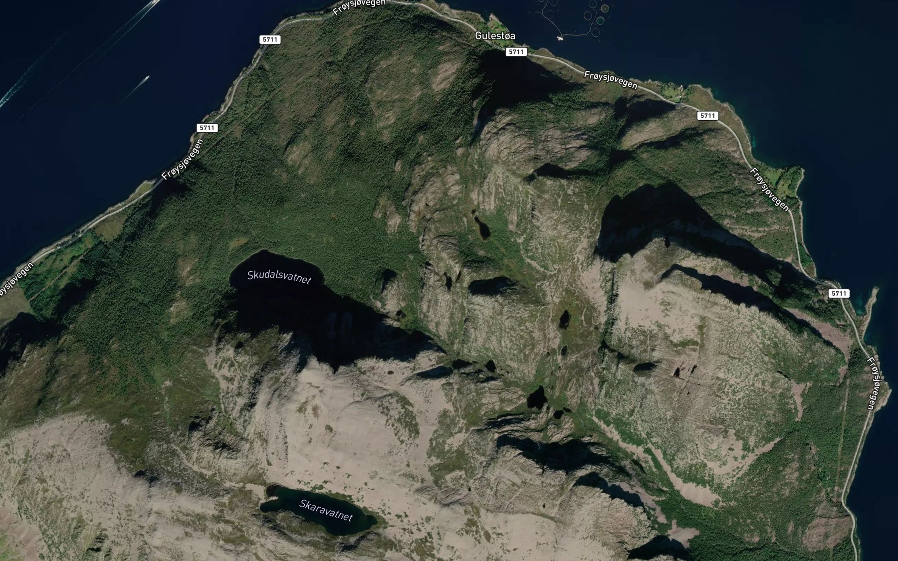 Satellite map of the Lonevatn