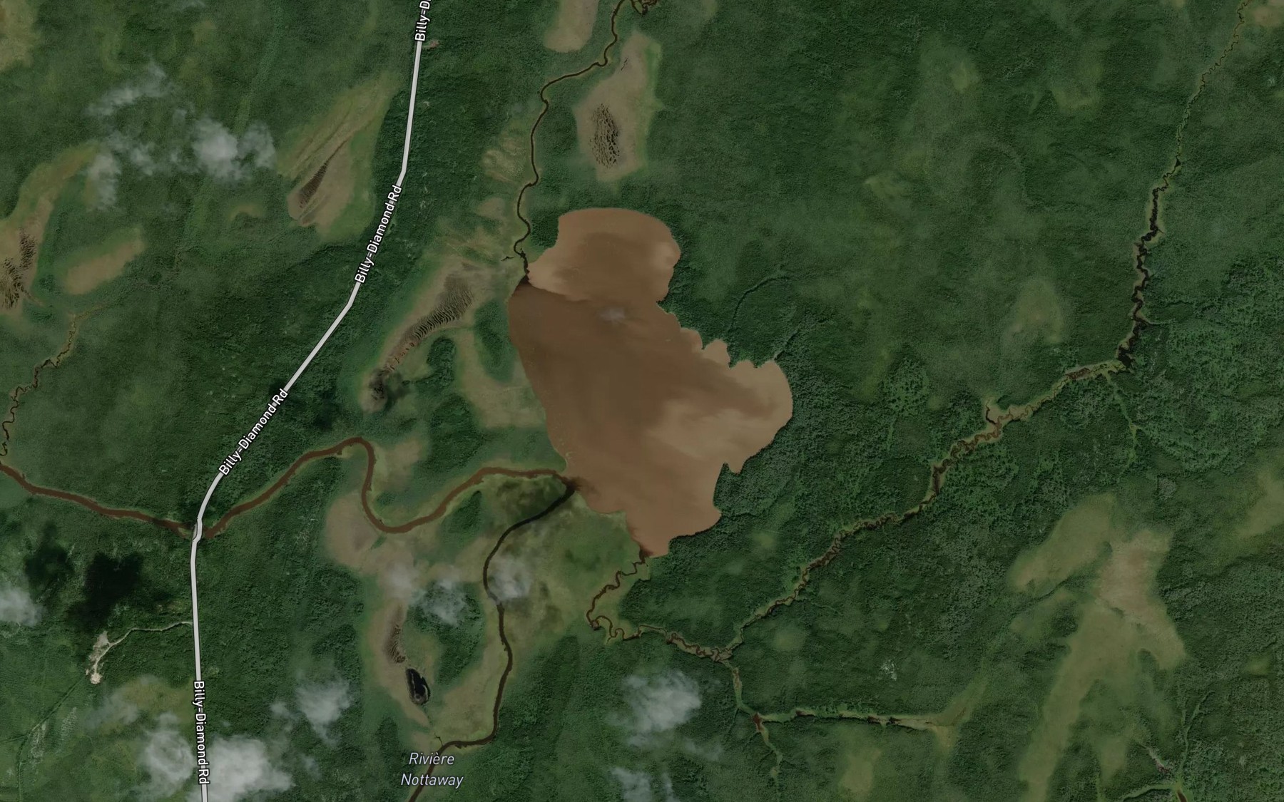 Satellite map of the Lac de l'Amphibolite