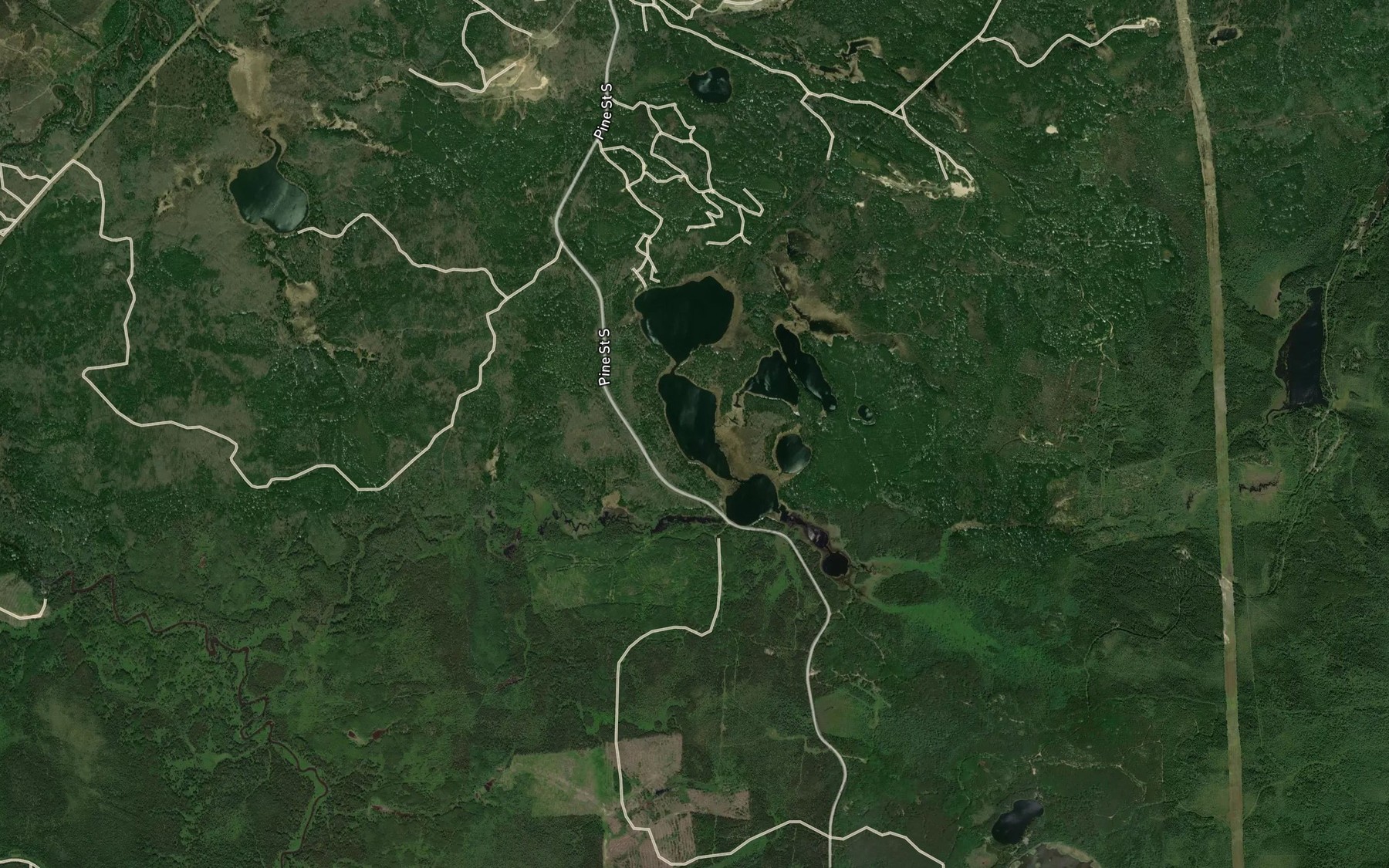 Satellite map of the Meadow Lake