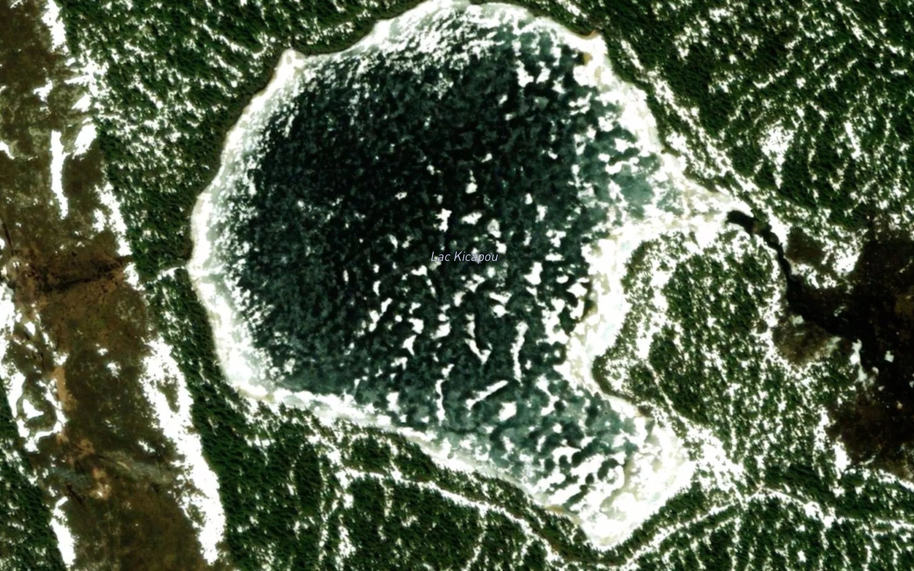 Satellite map of the Lac Kicapou