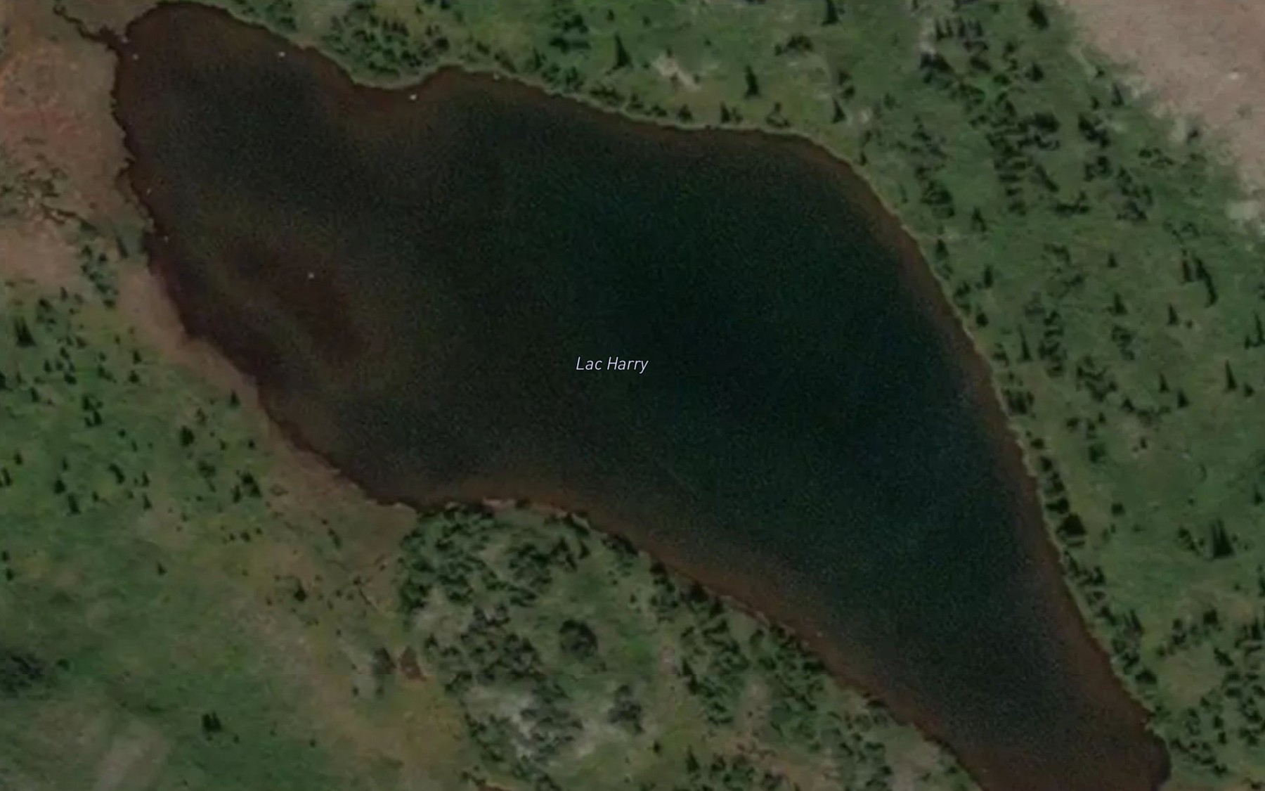 Satellite map of the Lac Harry