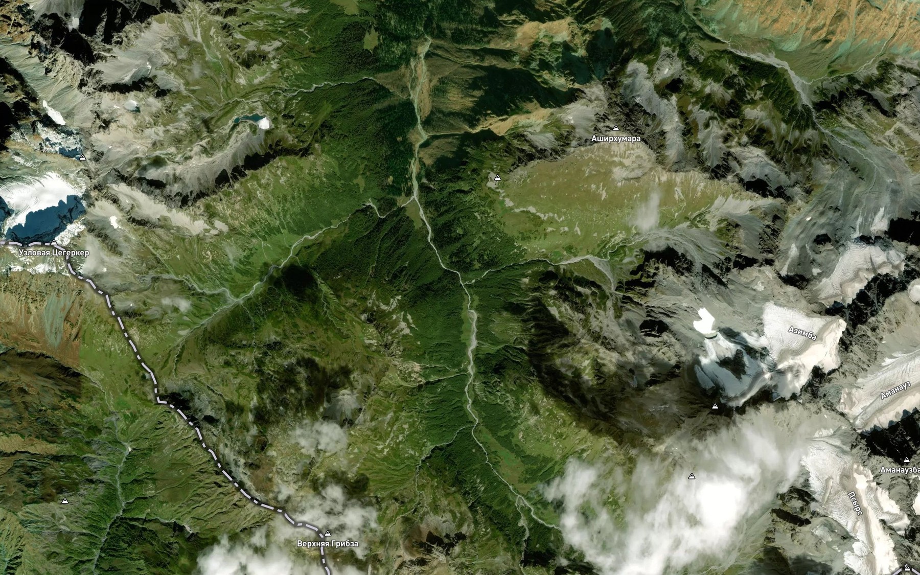 Satellite map of the Azimba