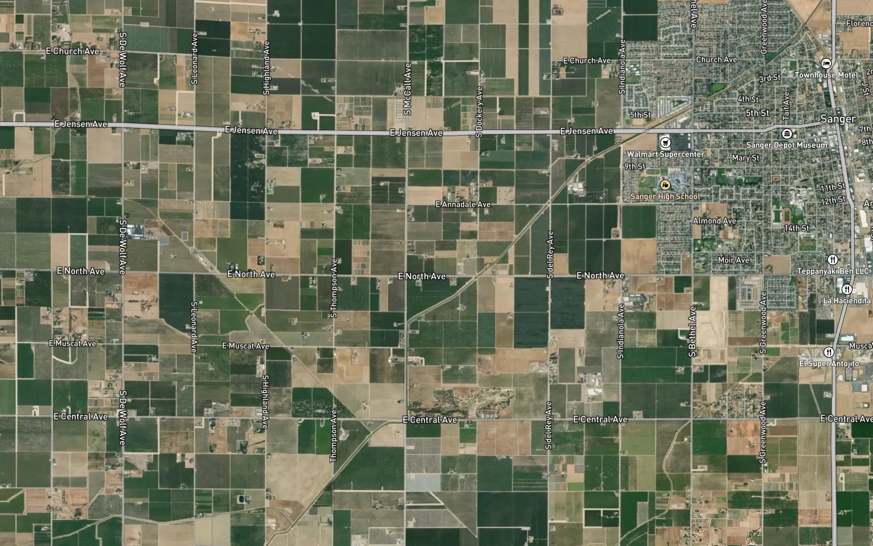 Satellite map of the Collins Canal