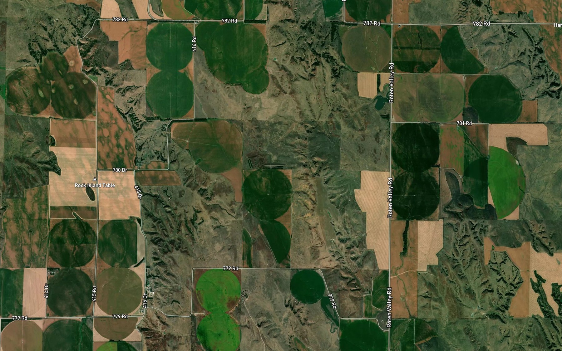 Satellite map of the Spring Creek Reservoir 25-A