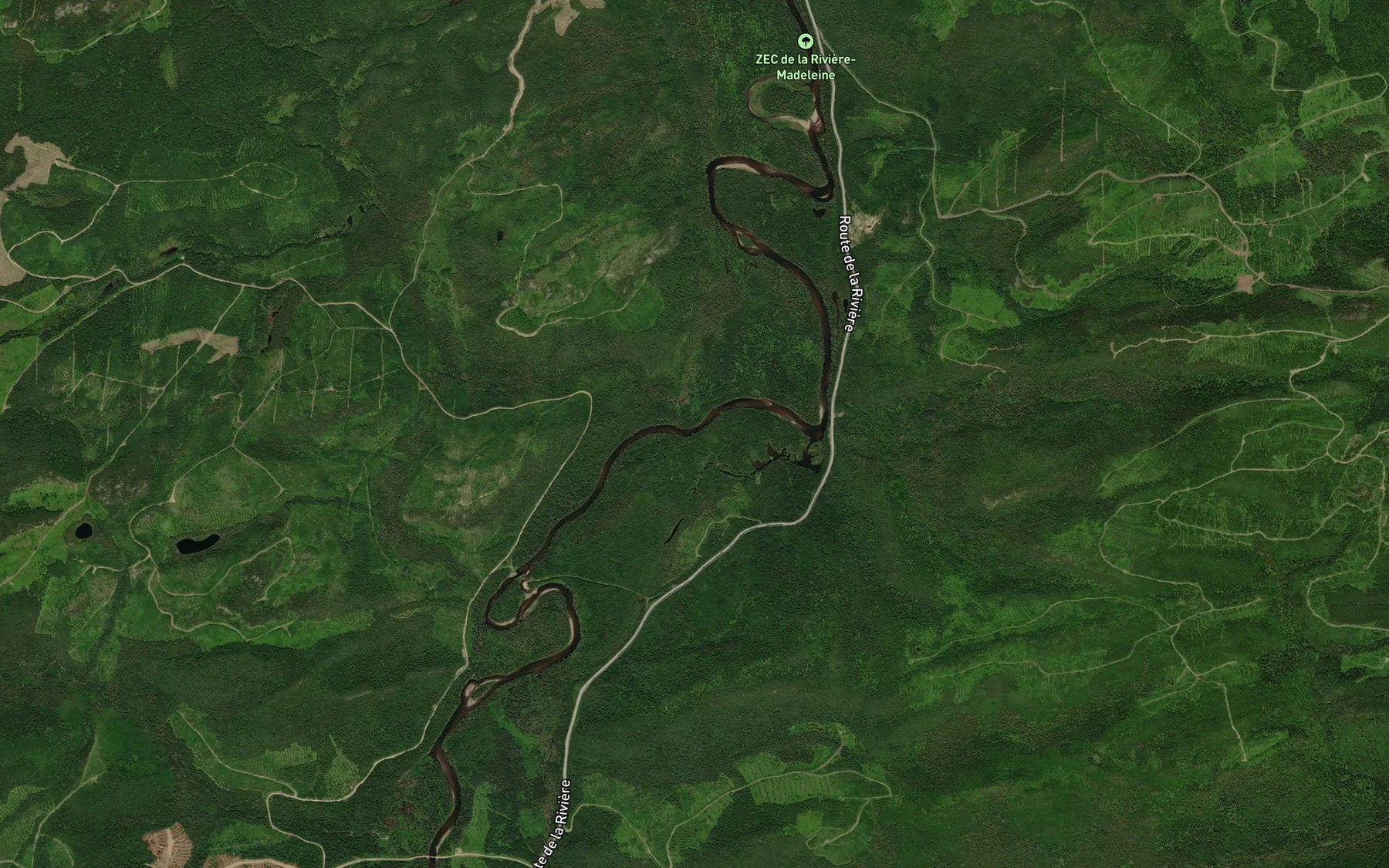 Satellite map of the Ruisseau Belley