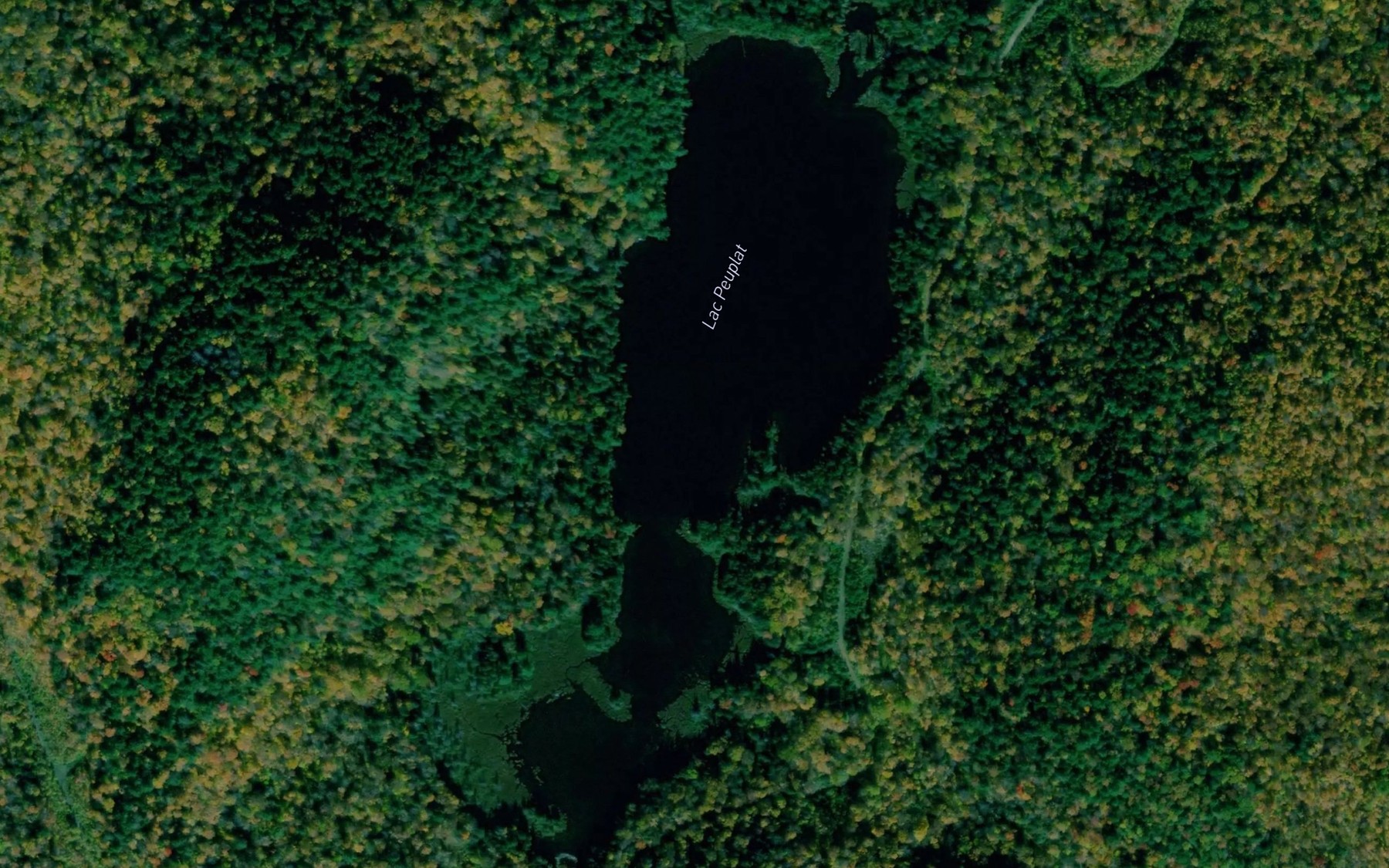 Satellite map of the Lac Peuplat