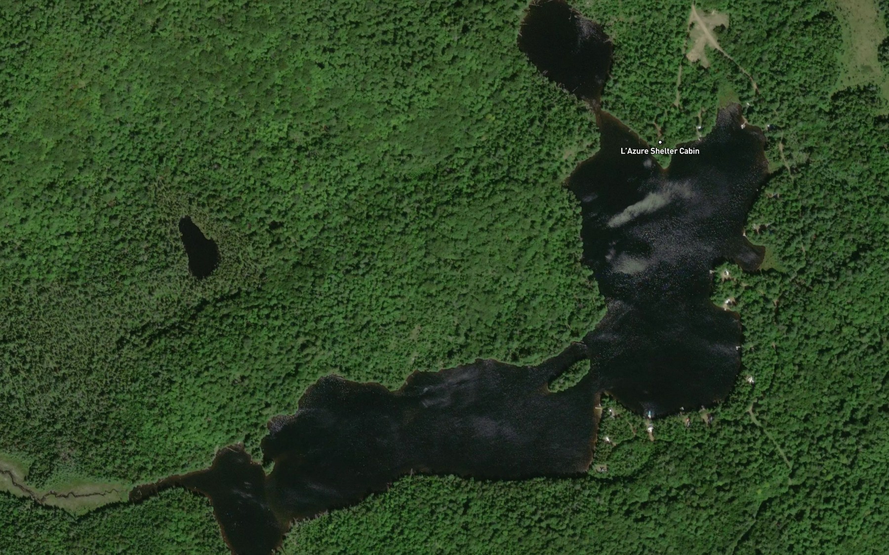 Satellite map of the Little Buckhorn Lake