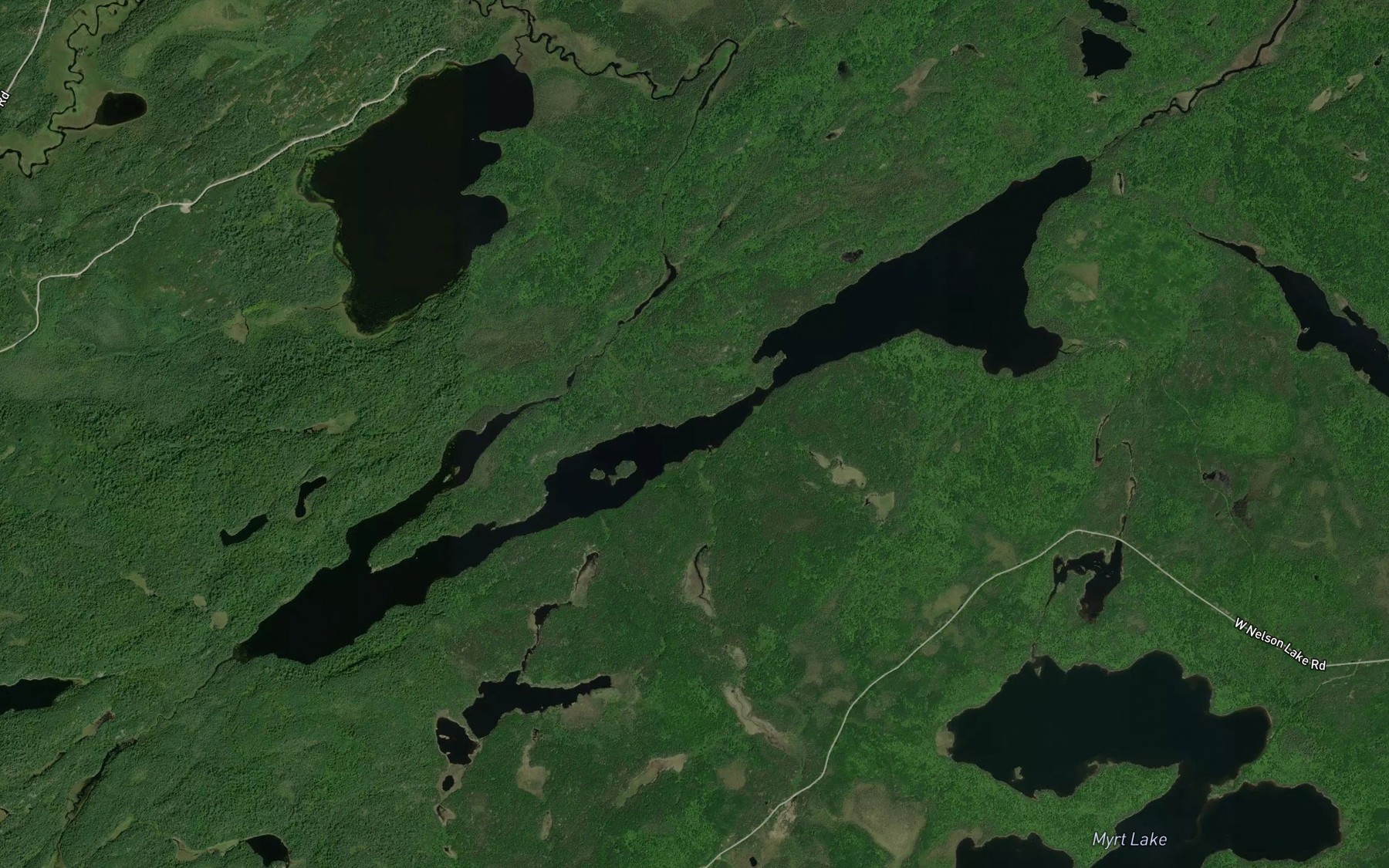 Satellite map of the McGinnis Lake