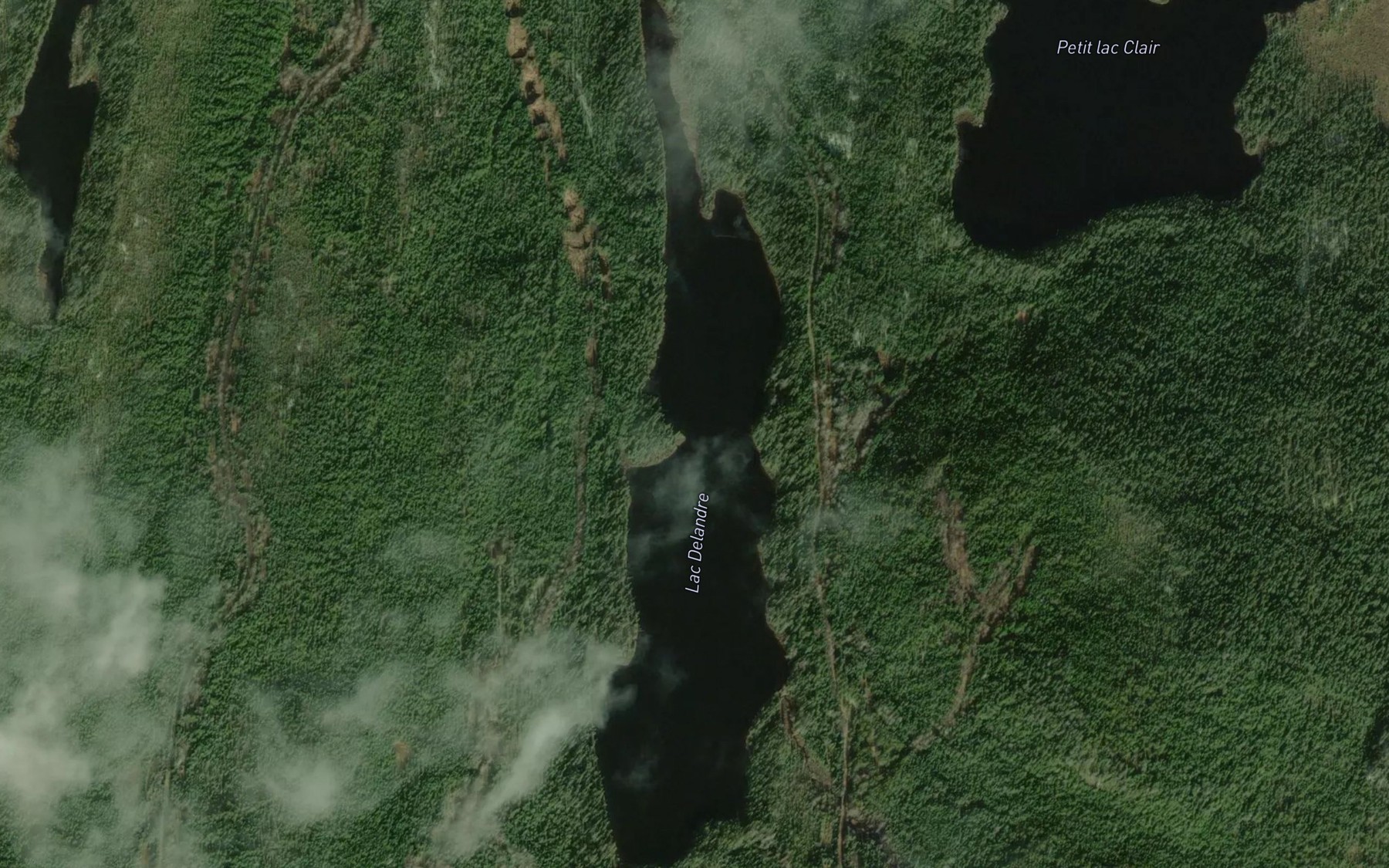 Satellite map of the Lac Delandre
