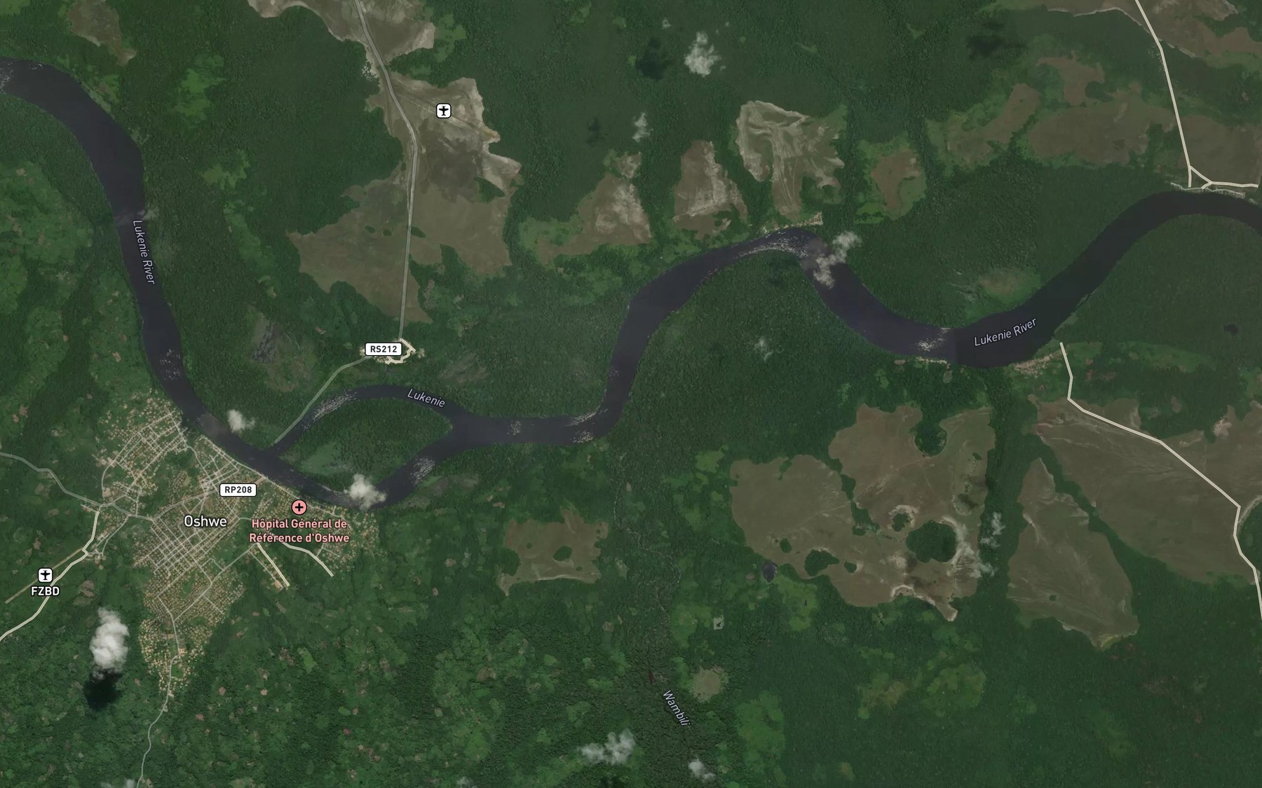 Satellite map of the Wambili