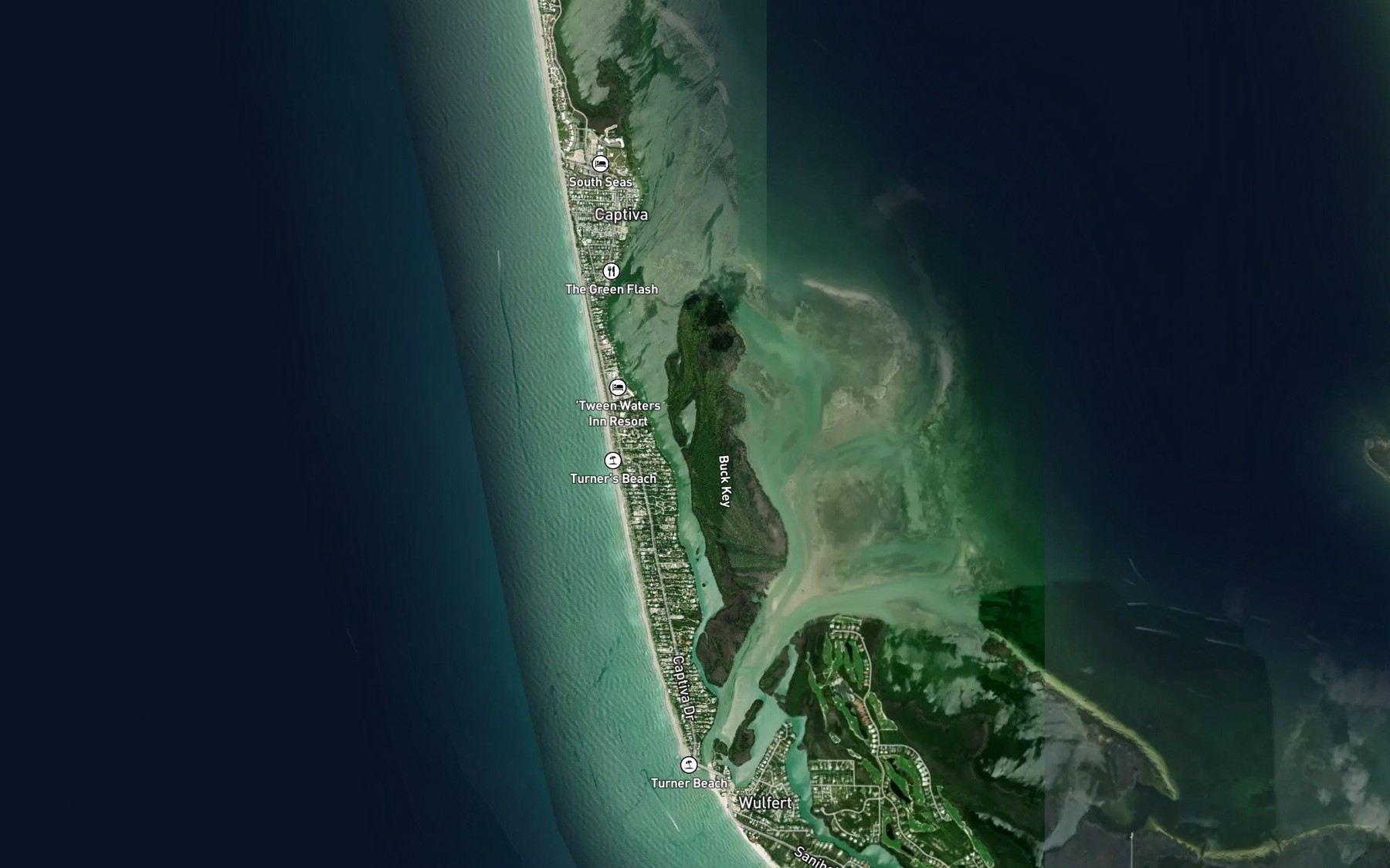 Satellite map of the Braynerd Bayou