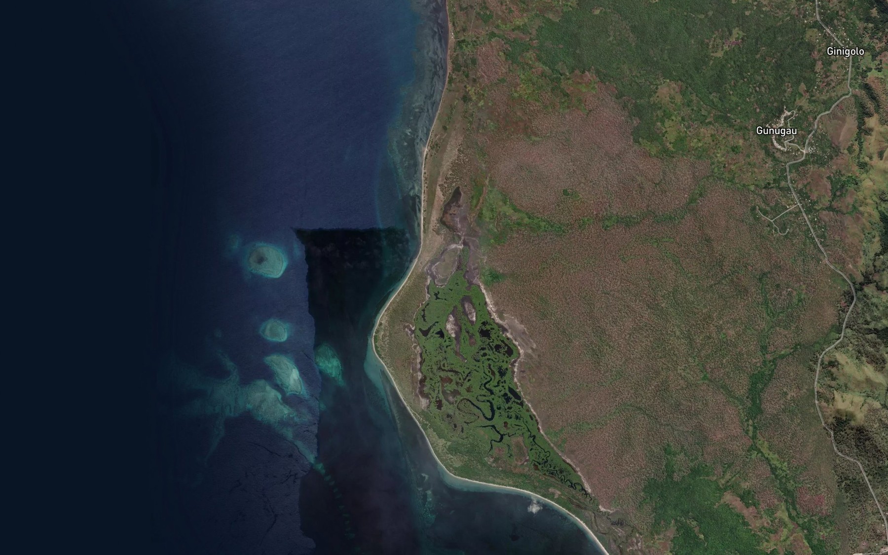 Satellite map of the Lalemar Creek