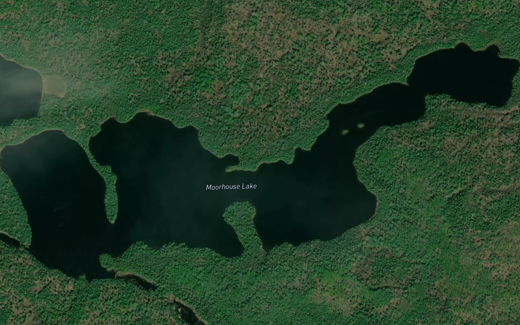 Satellite map of the Moorhouse Lake