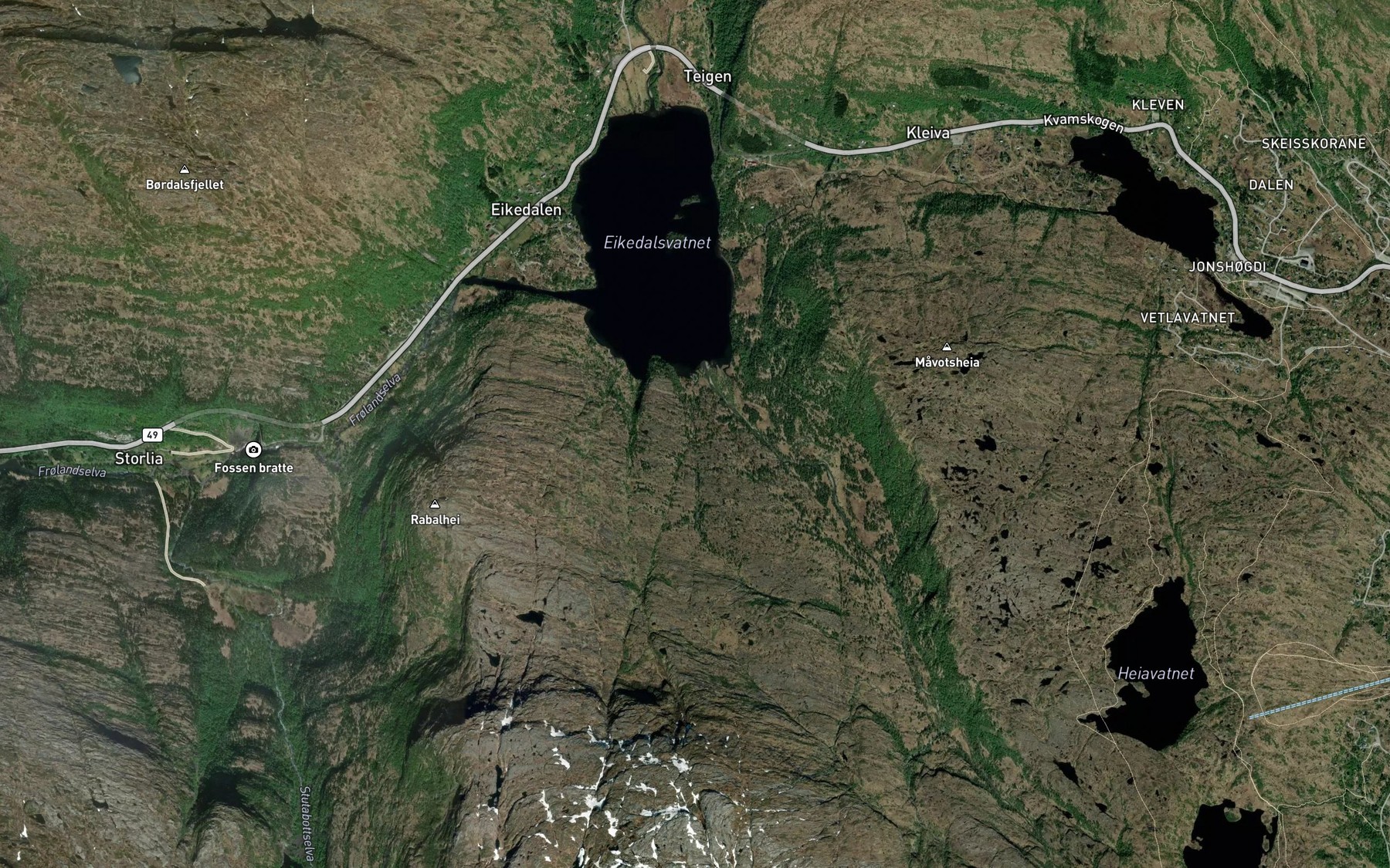 Satellite map of the Sevjena