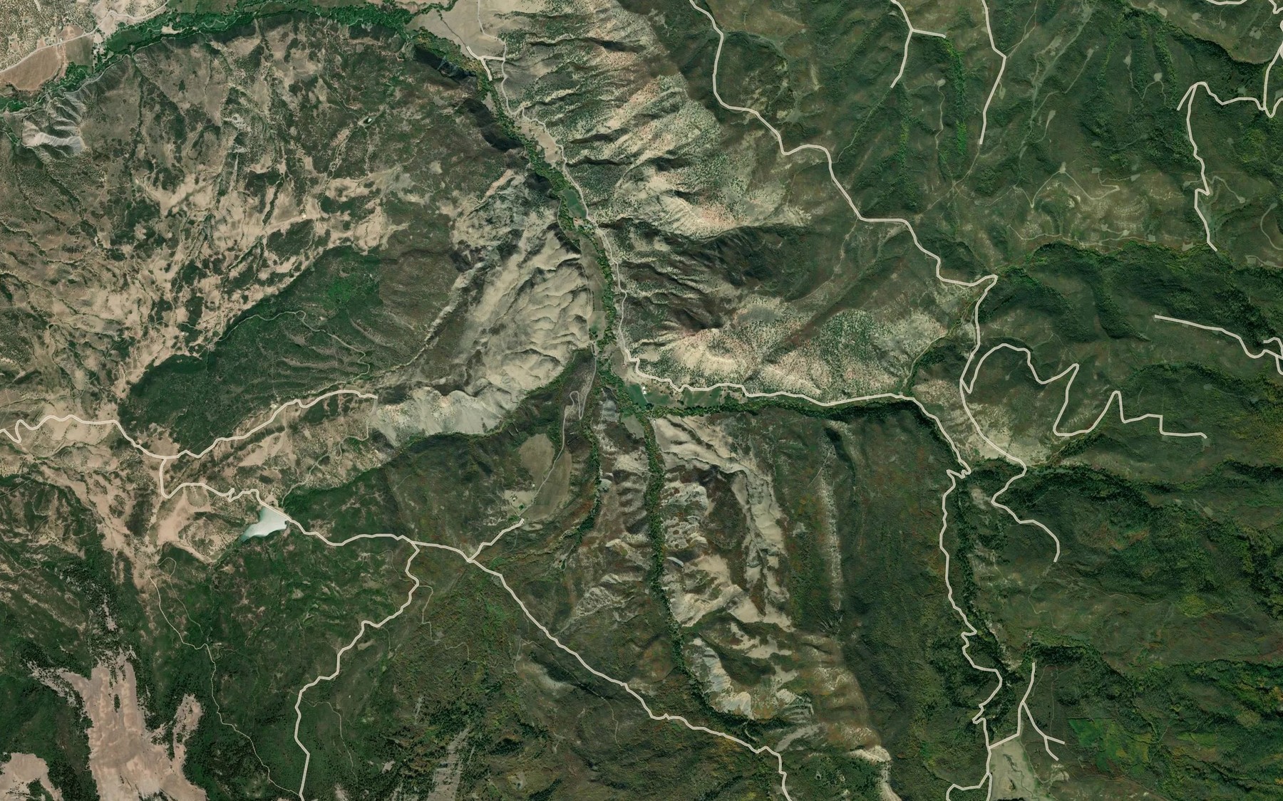 Satellite map of the South Fork Minnesota Creek