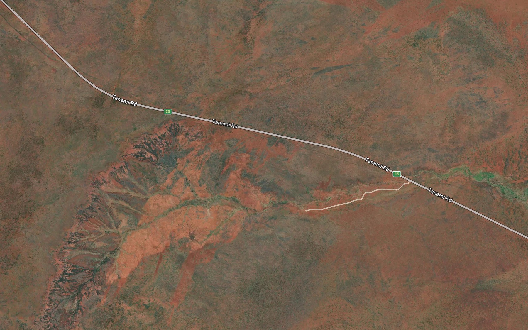 Satellite map of the Conglomerate Creek