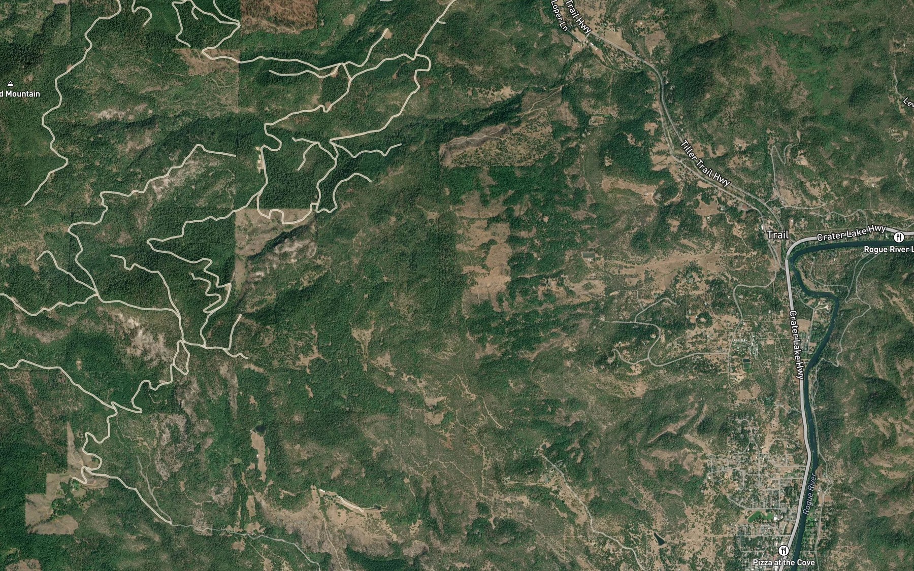 Satellite map of the Rock Spring