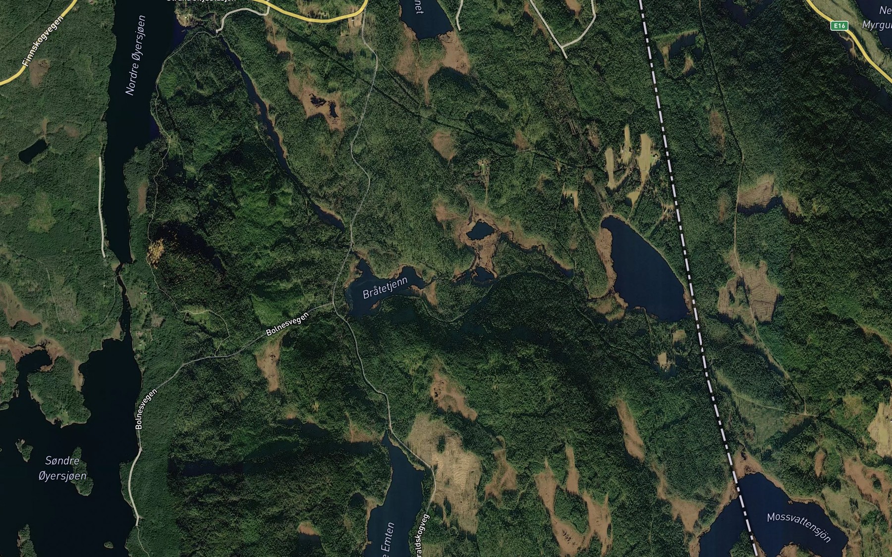 Satellite map of the Gorrfoss