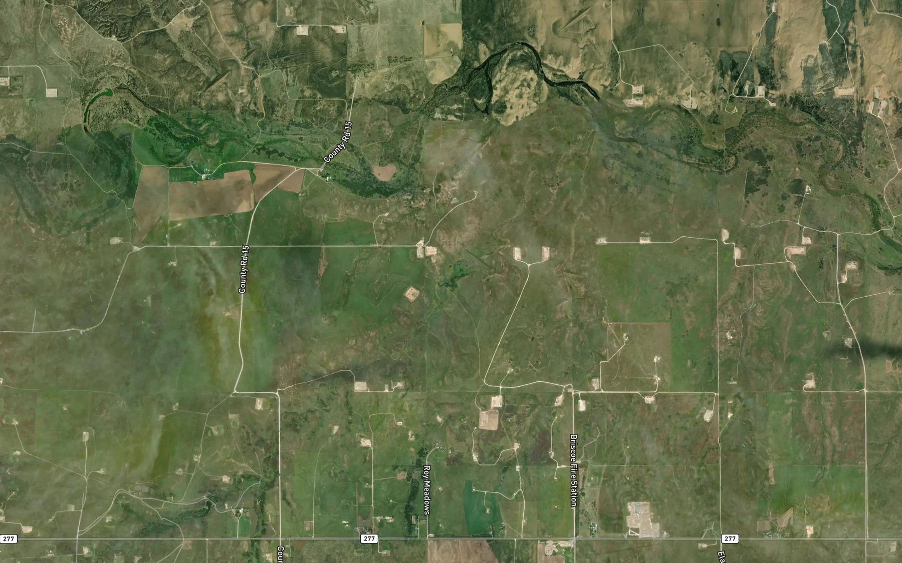 Satellite map of the Soil Conservation Service Site 14 Reservoir