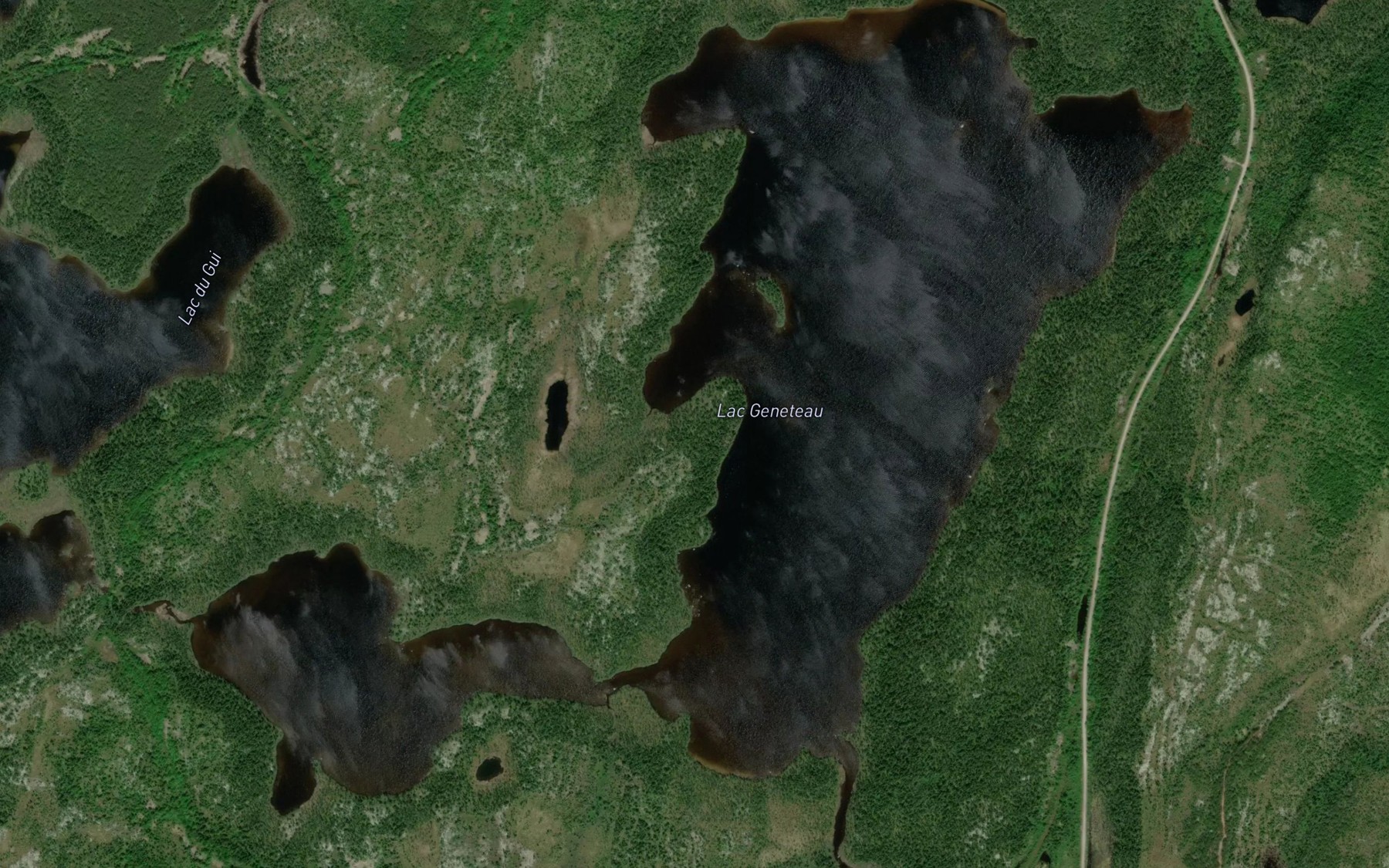 Satellite map of the Lac Geneteau