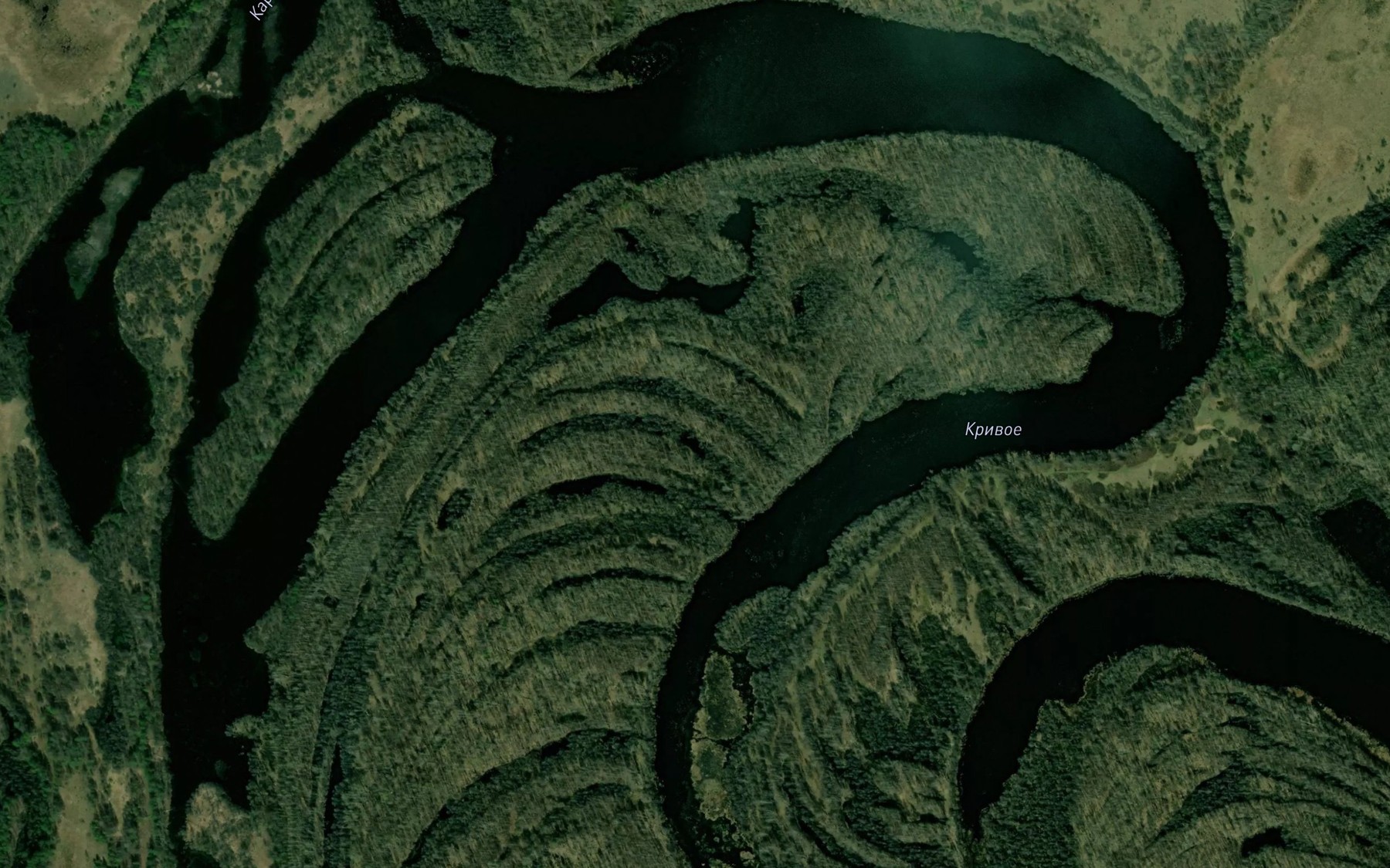 Satellite map of the Ozero Krivoye